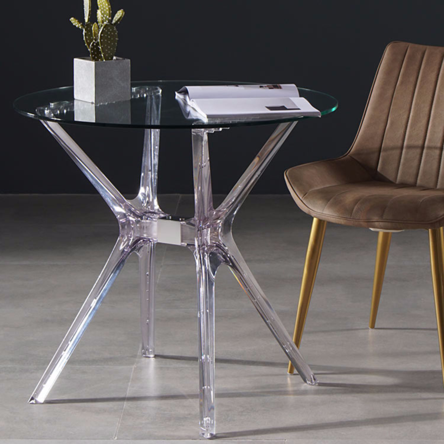 Modern Round Glass Dining Table | Ormau - image 9