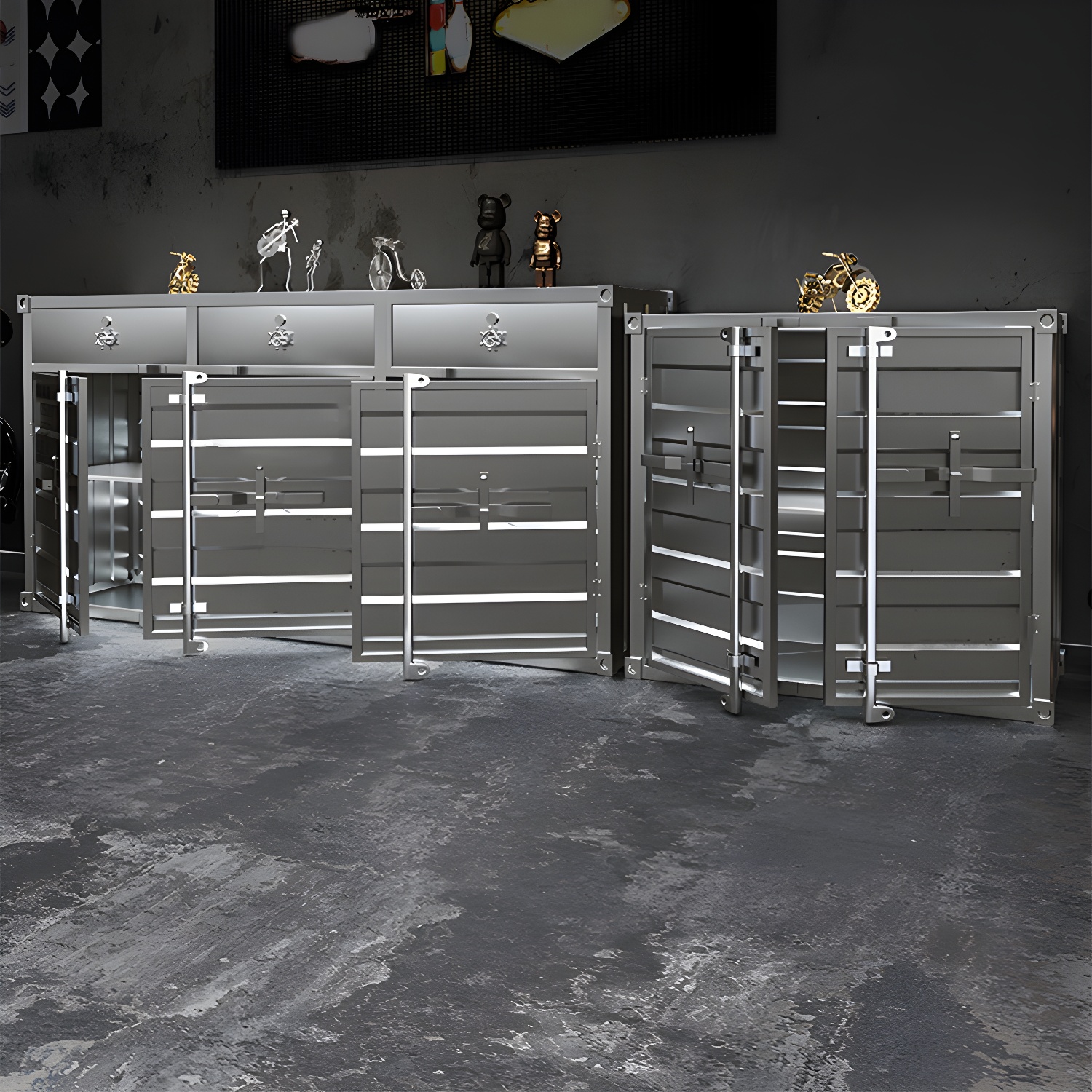 Industrial Silver Sideboard | Ormau - image 3