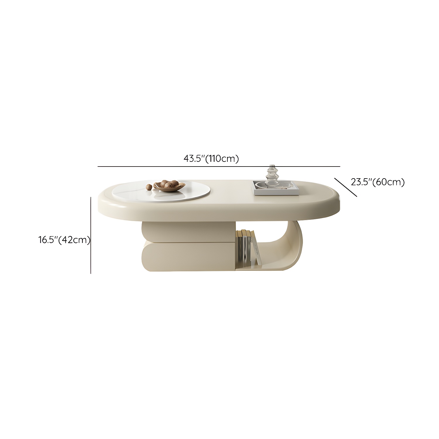 Modern Oval Coffee Table | Ormau - image 12
