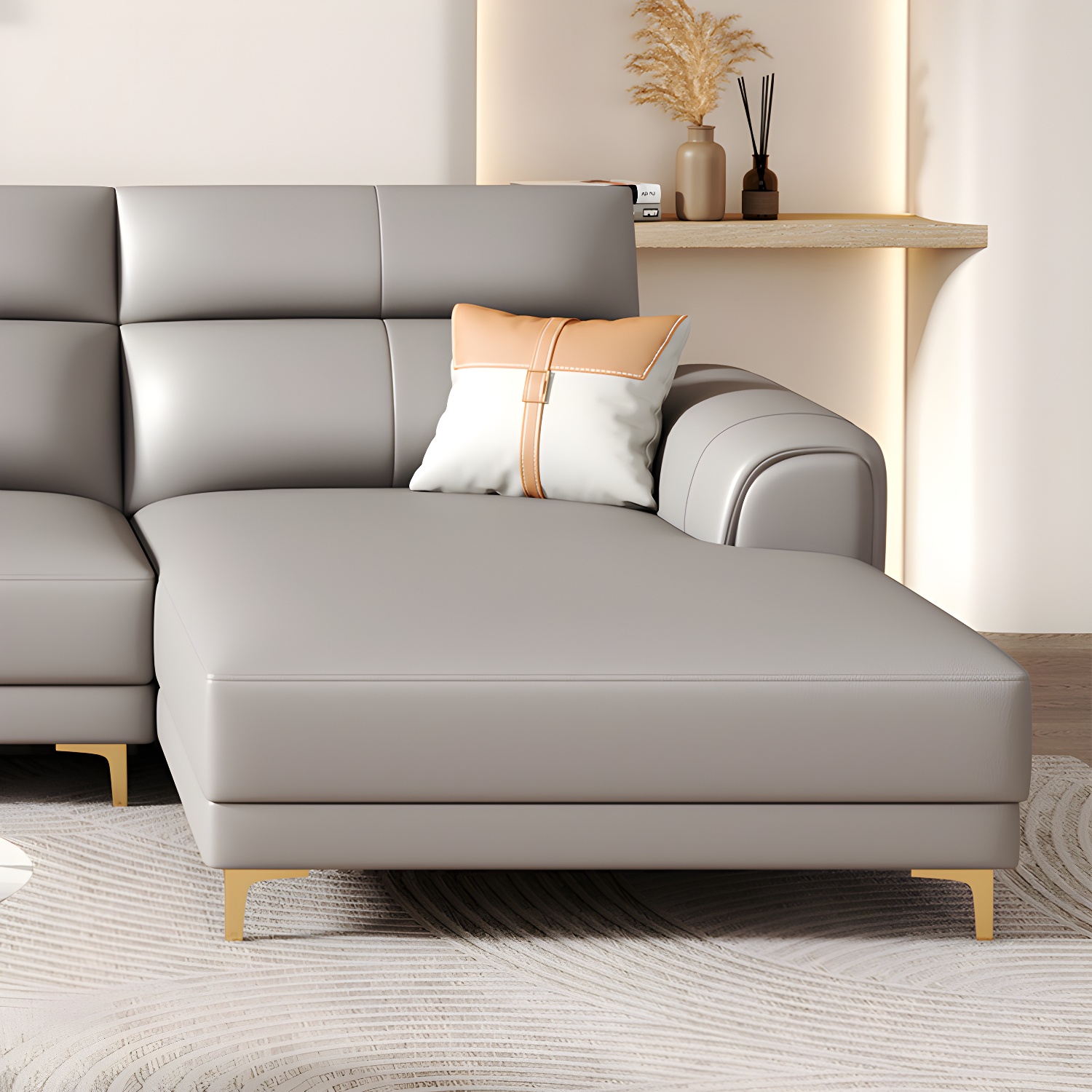 Modern Gray Sectional Sofa | Ormau - image 6