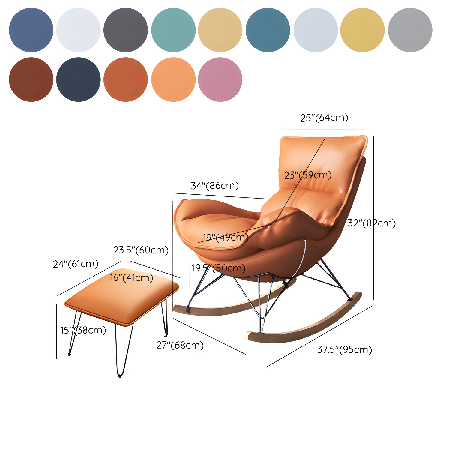 Contemporary Rocker & Ottoman | Ormau - image 26