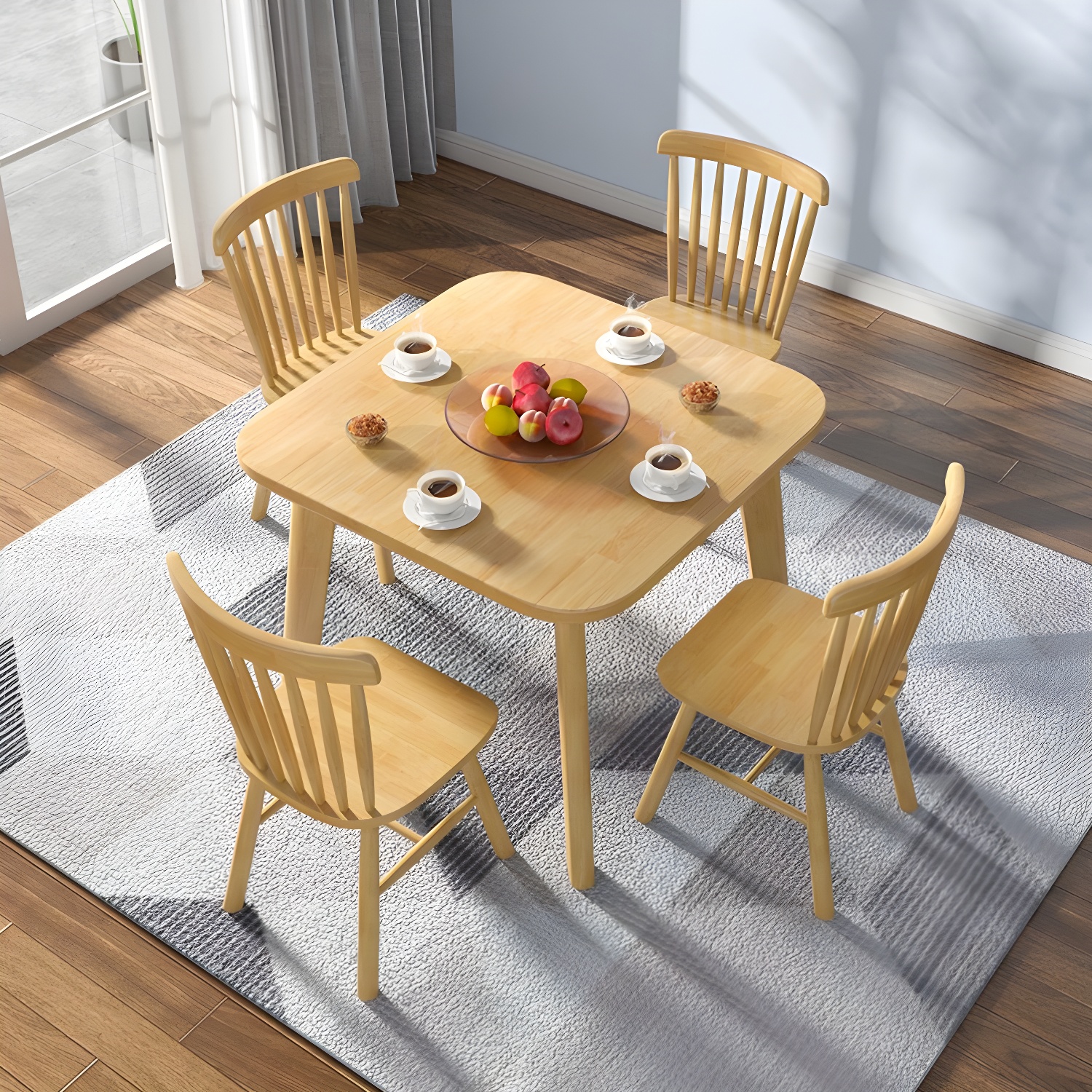 Natural Wood Square Dining Table | Ormau - image 3