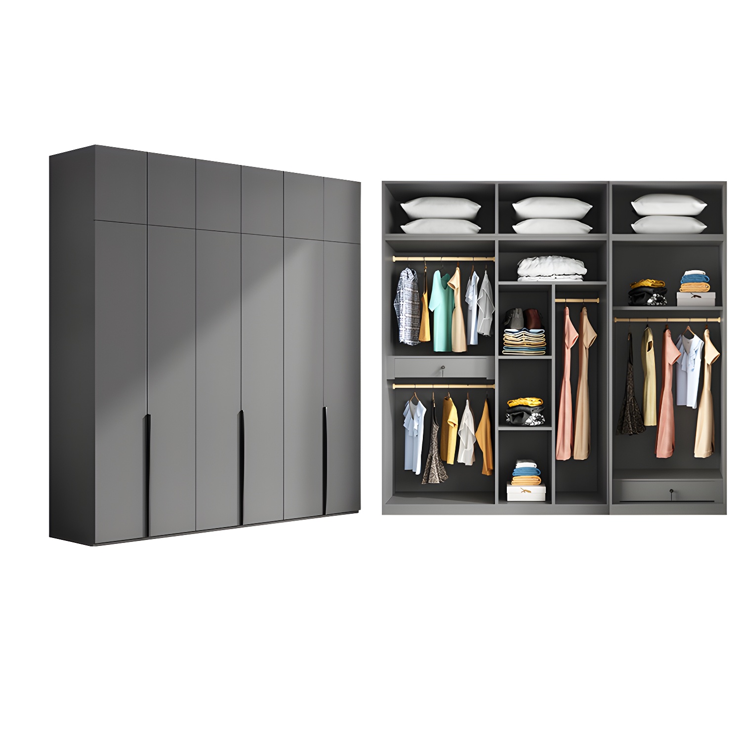 Grey Wood Wardrobe | Ormau - image 37