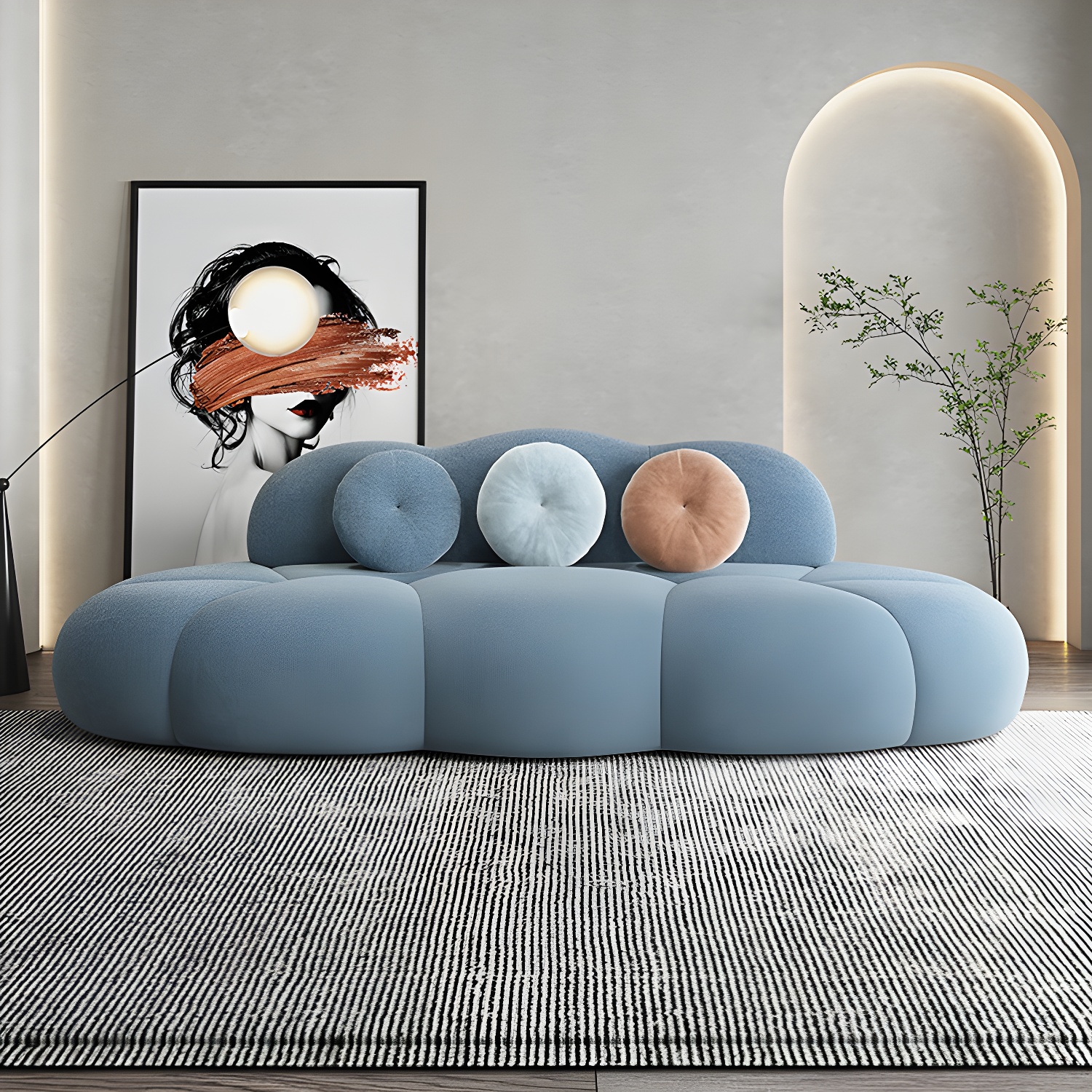 Wool Sofa with Pillows | Ormau - image 5