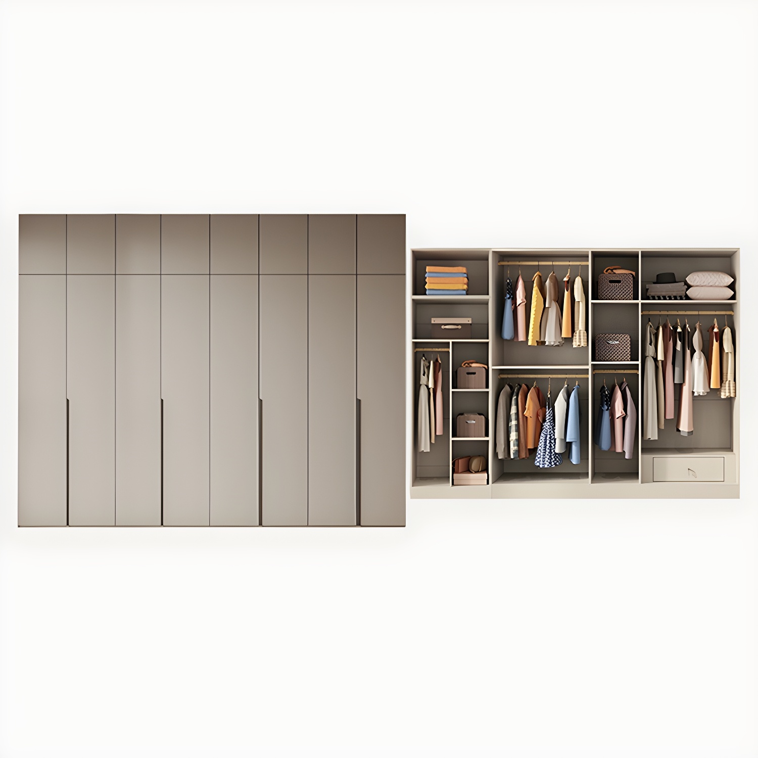 Modern Grey Wood Armoire | Ormau - image 41
