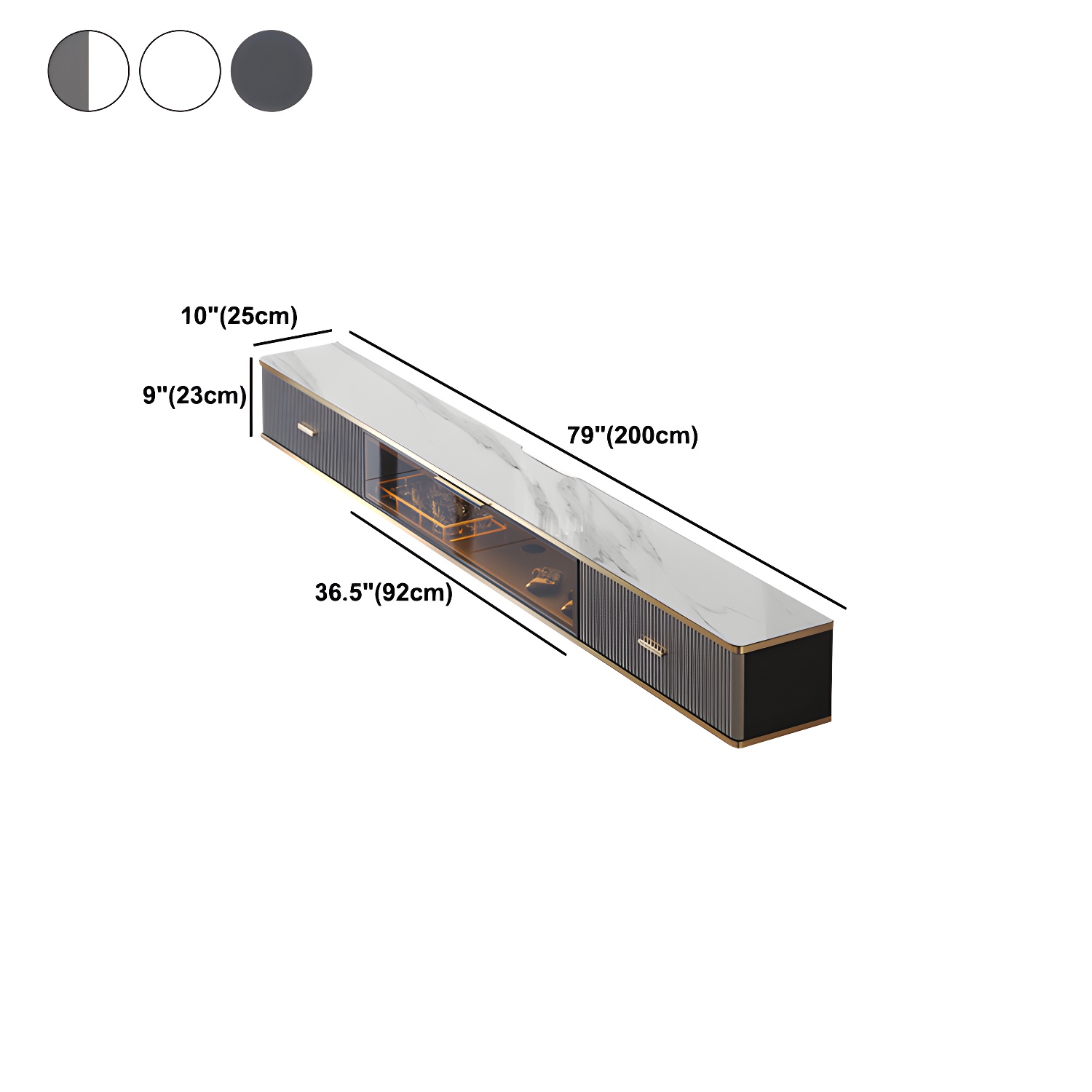 Glam Floating Media Stand | Ormau - image 17