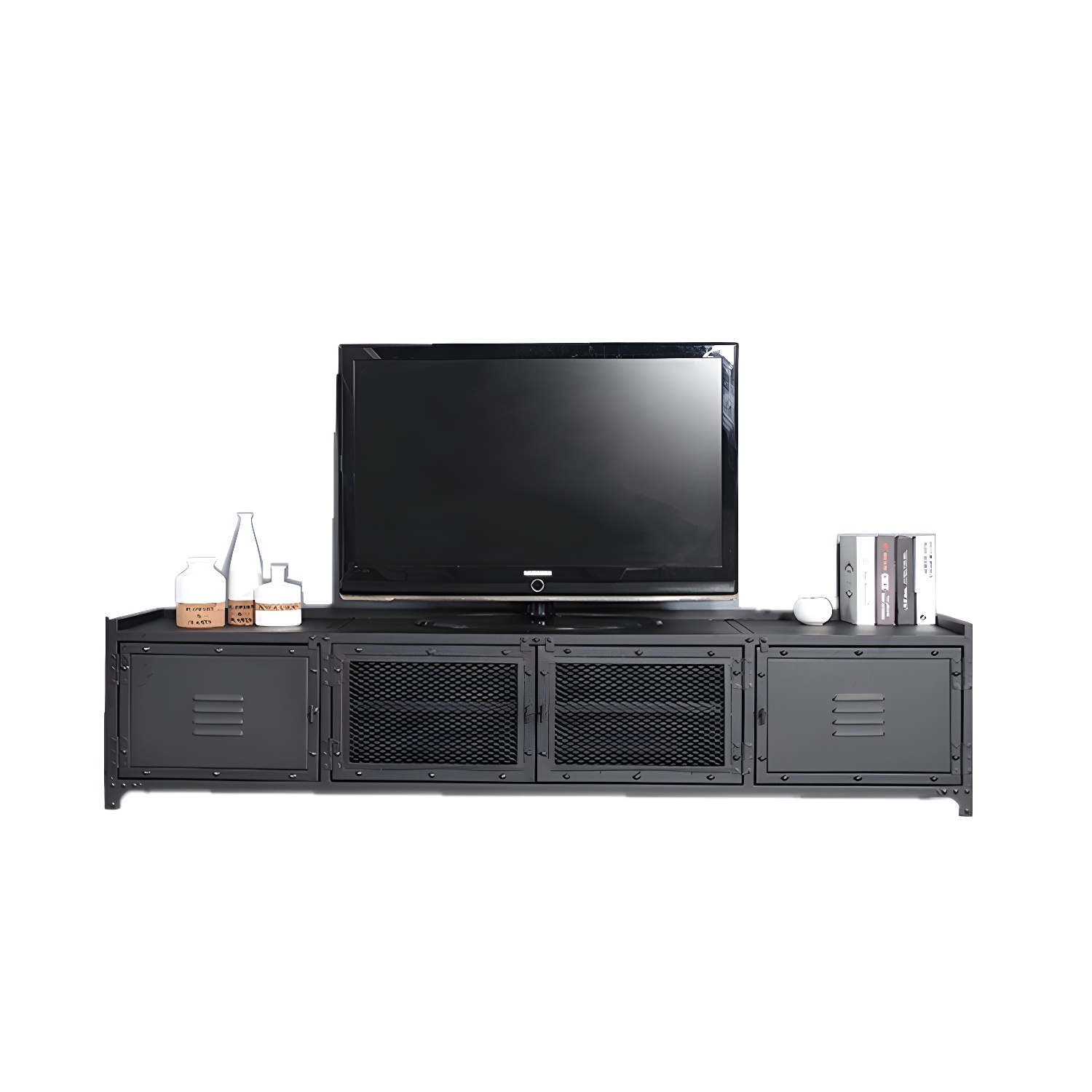 Industrial Black Metal TV Stand | Ormau - image 5