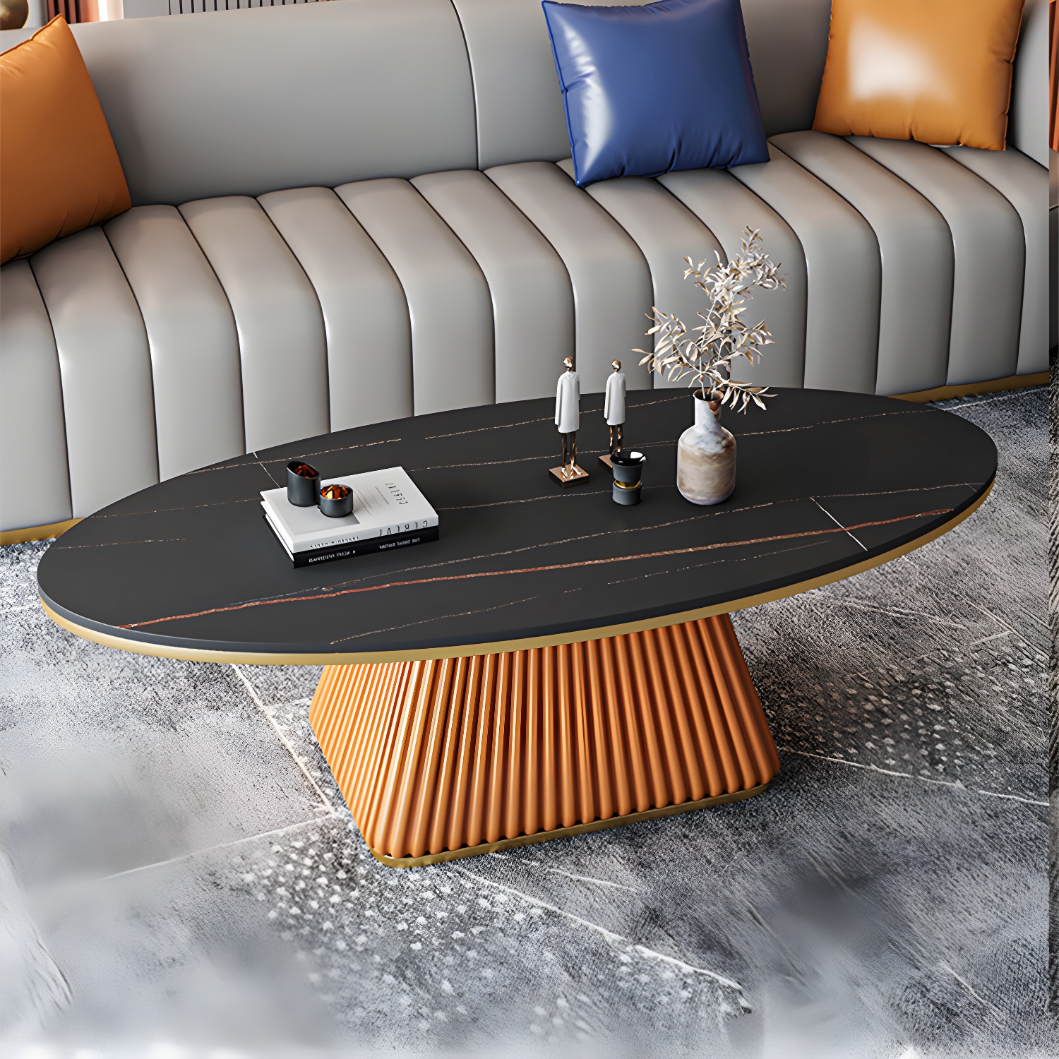 Elliptical Stone Coffee Table | Ormau - image 5
