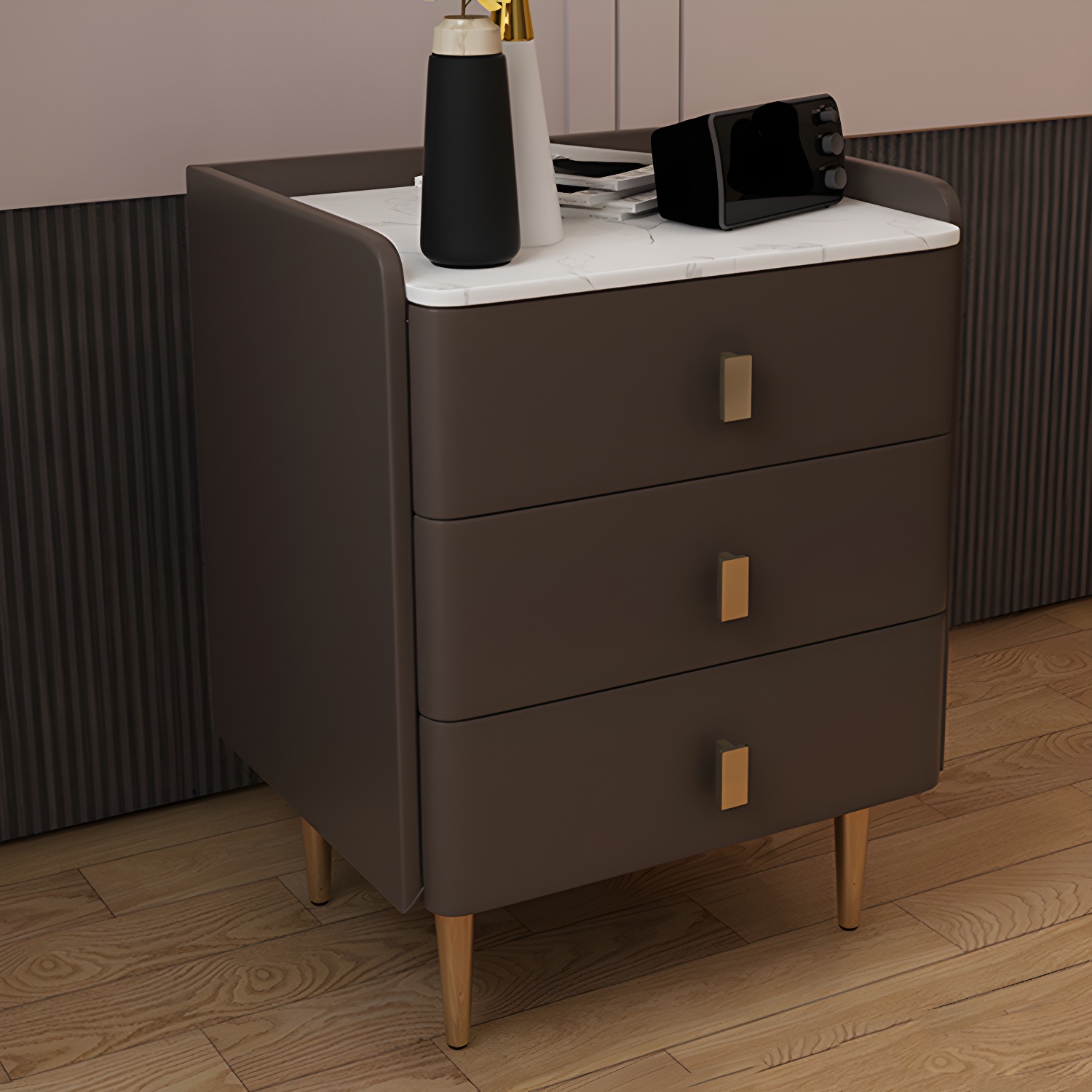 Glam Accent Table Nightstand | Ormau - image 3
