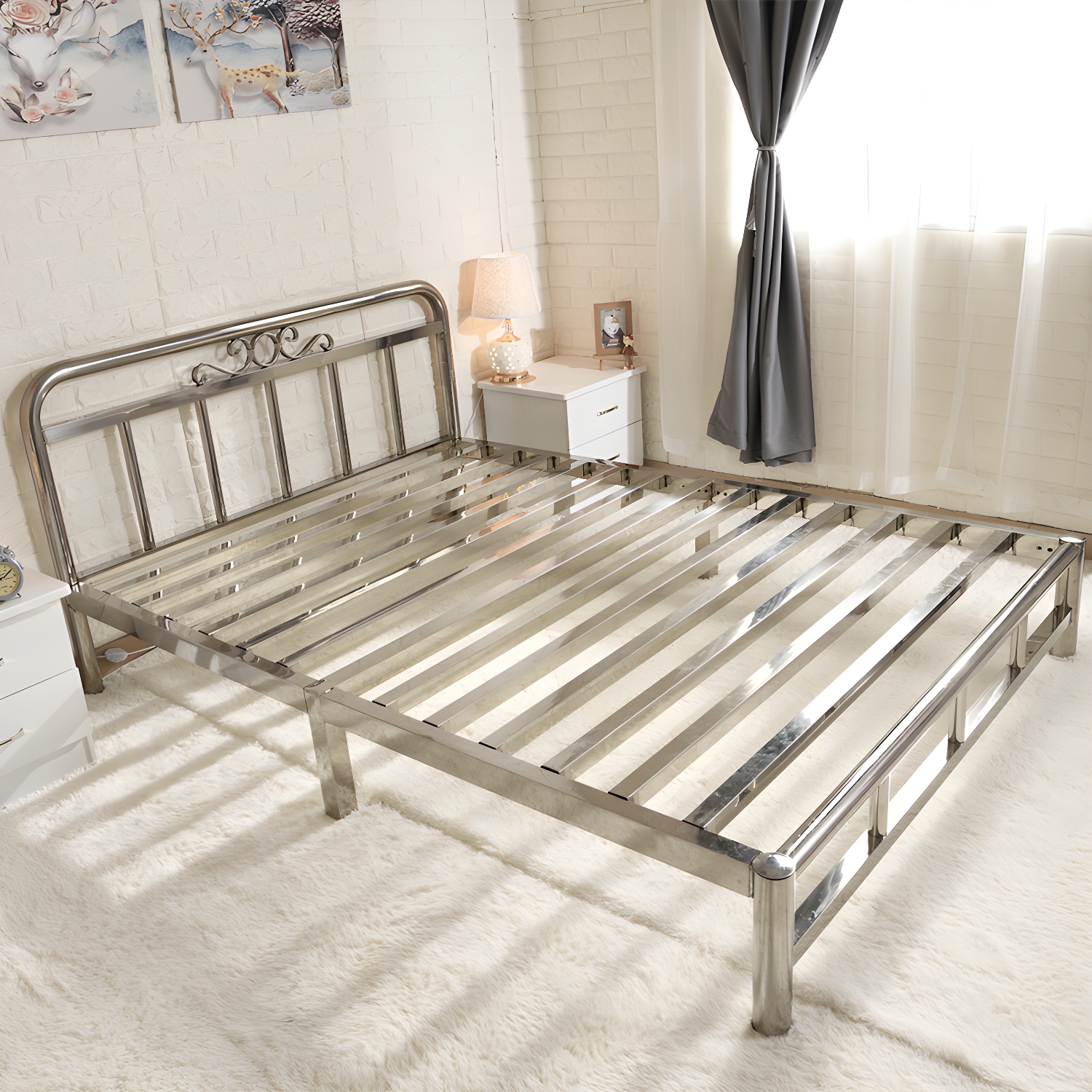 Silver Steel Bed | Ormau - image 4