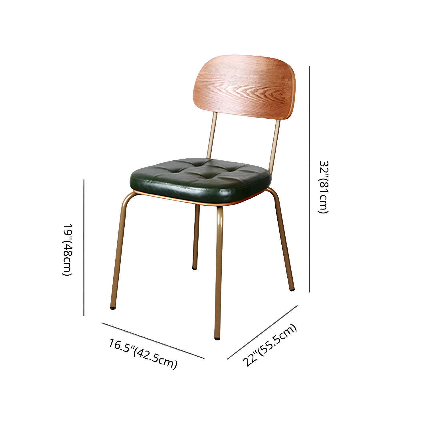 Industrial Leather Dining Chair | Ormau - image 17