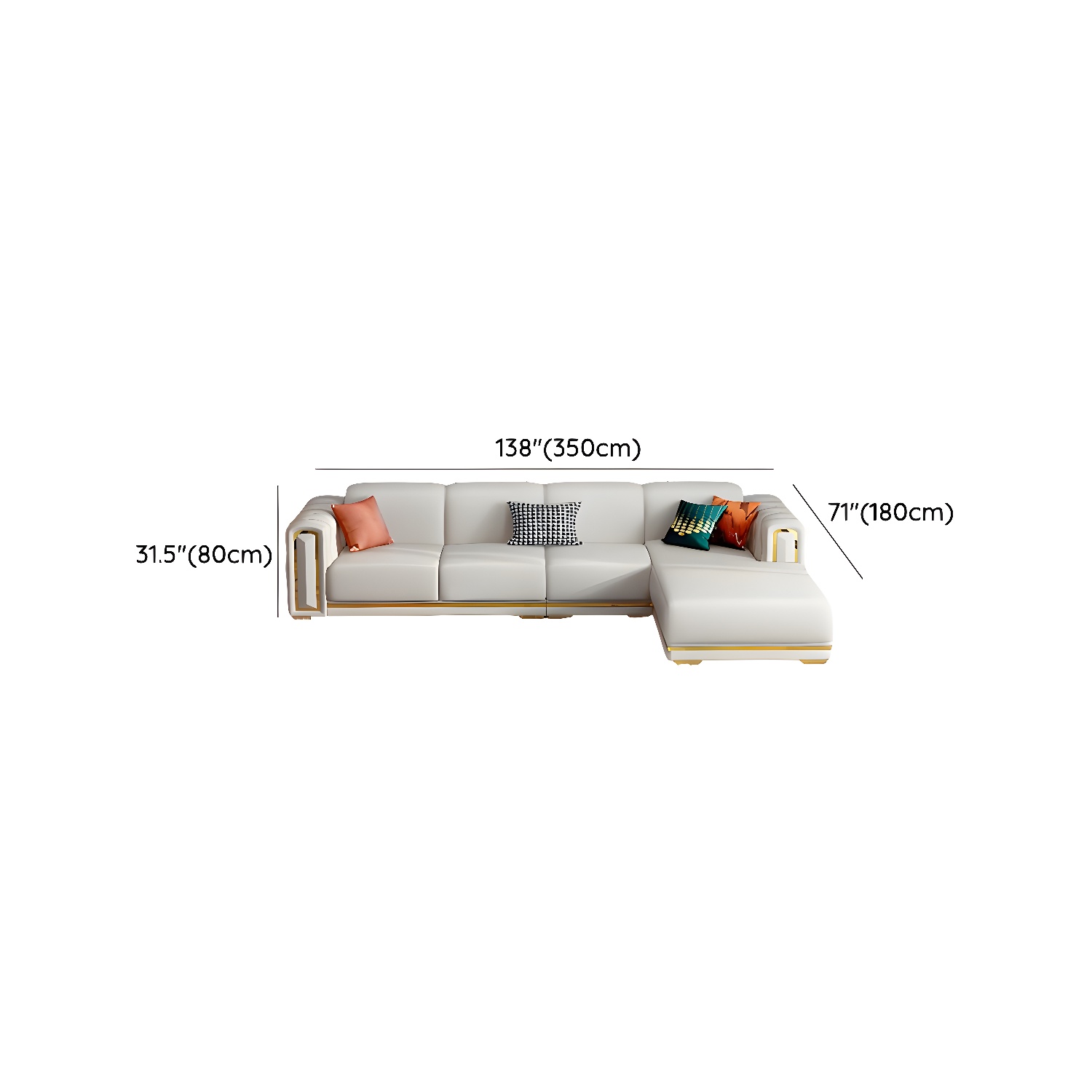 Glam Leather Sectional | Ormau - image 23