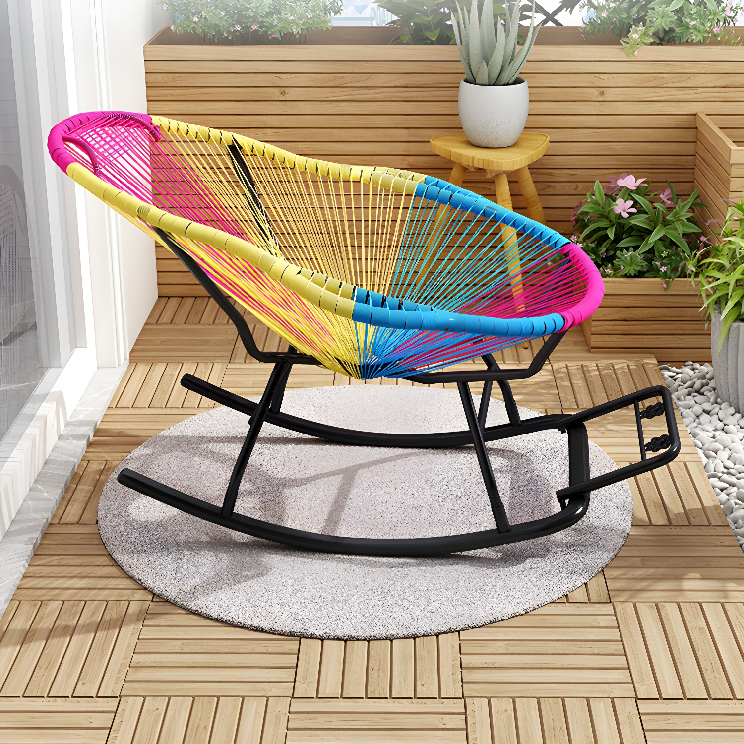 Wicker Rocking Accent Chair | Ormau - image 10
