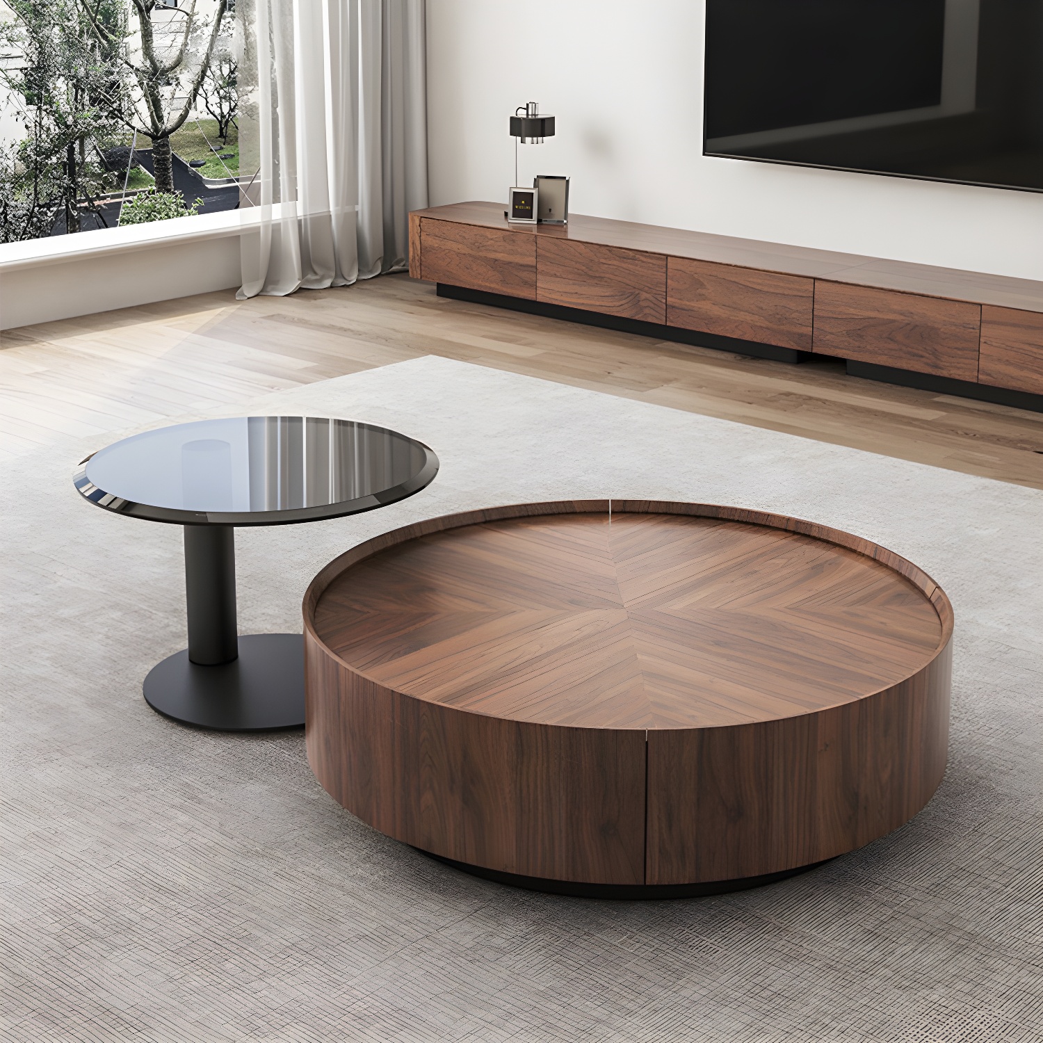 Round Wood Coffee Table | Ormau - image 3