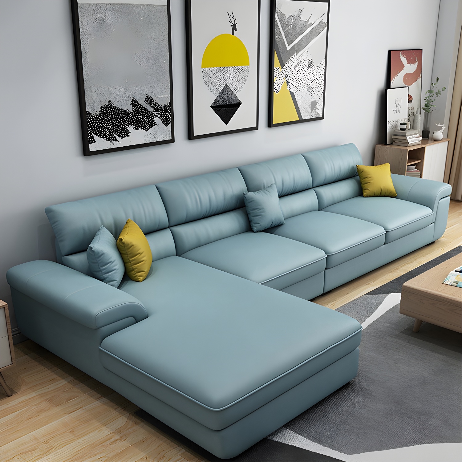 Modern Pillow Top Sectional Sofa | Ormau - image 20