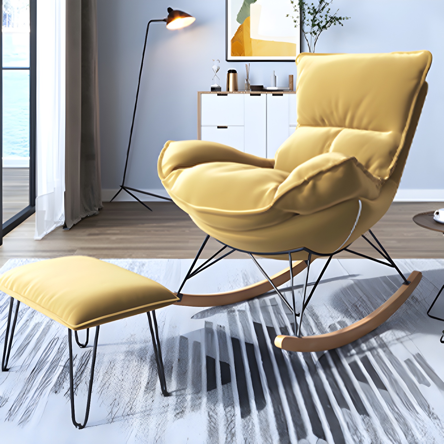 Contemporary Rocker & Ottoman | Ormau - image 25