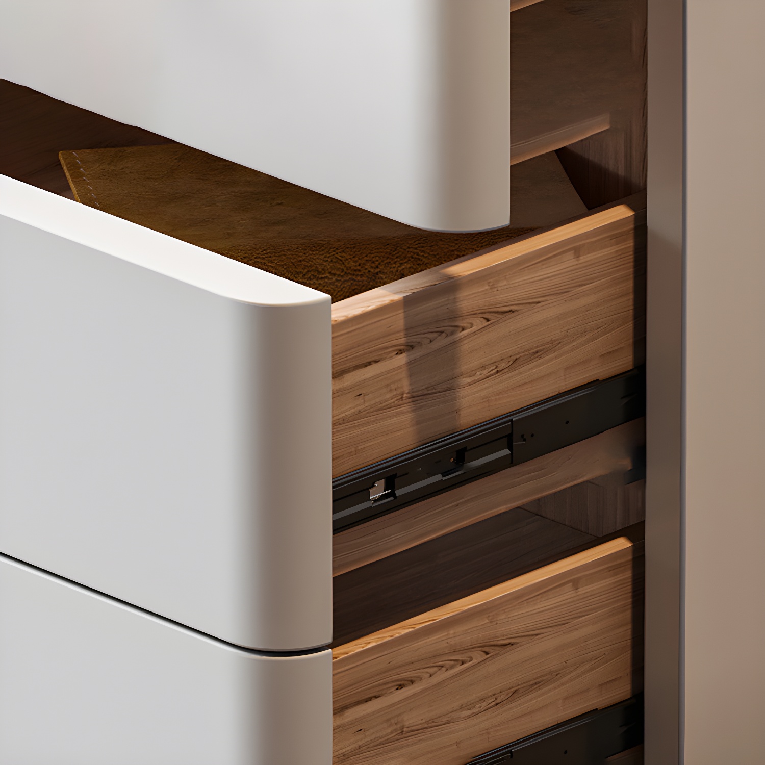 Leather Accent Nightstand | Ormau - image 15