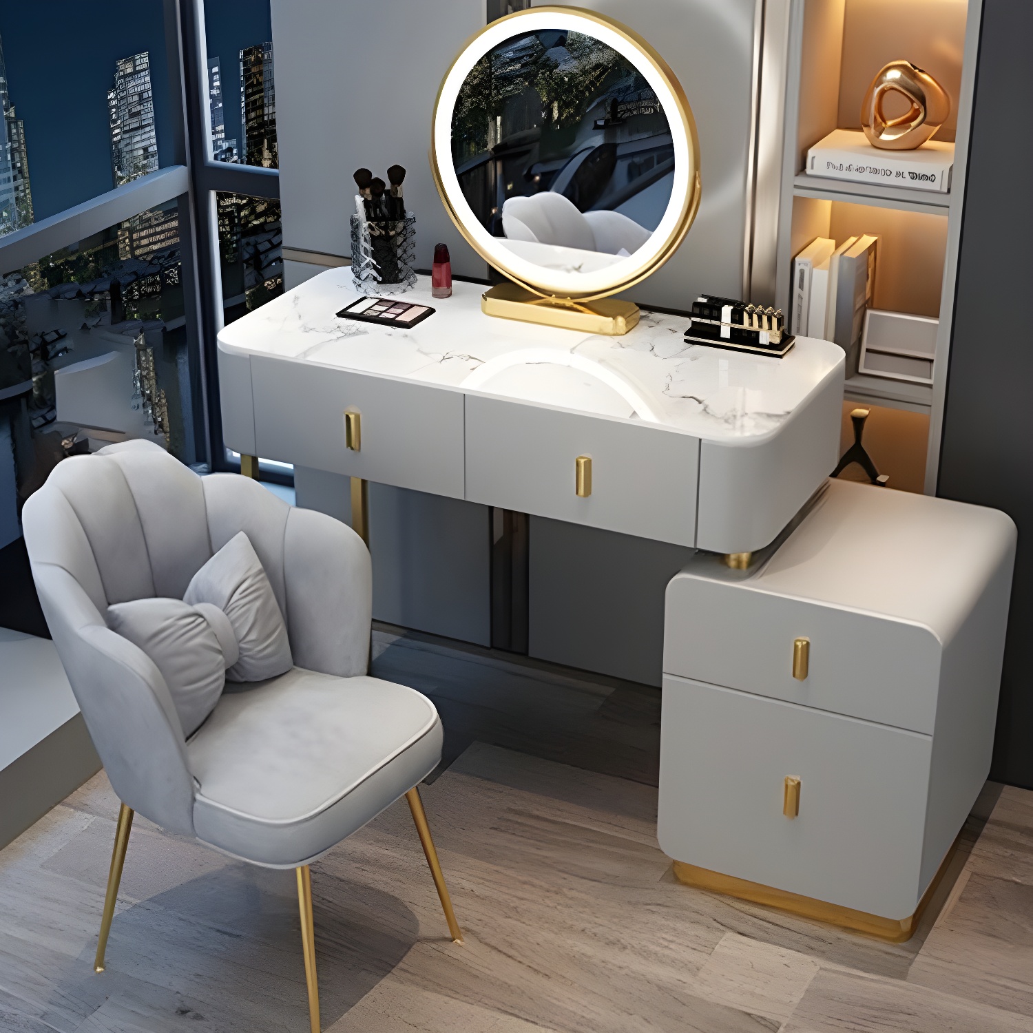 Stone Top Vanity Desk | Ormau - image 27