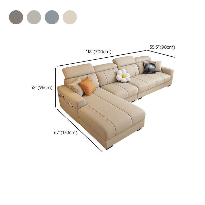 Modern L-Shape Sectional Sofa | Ormau - image 17
