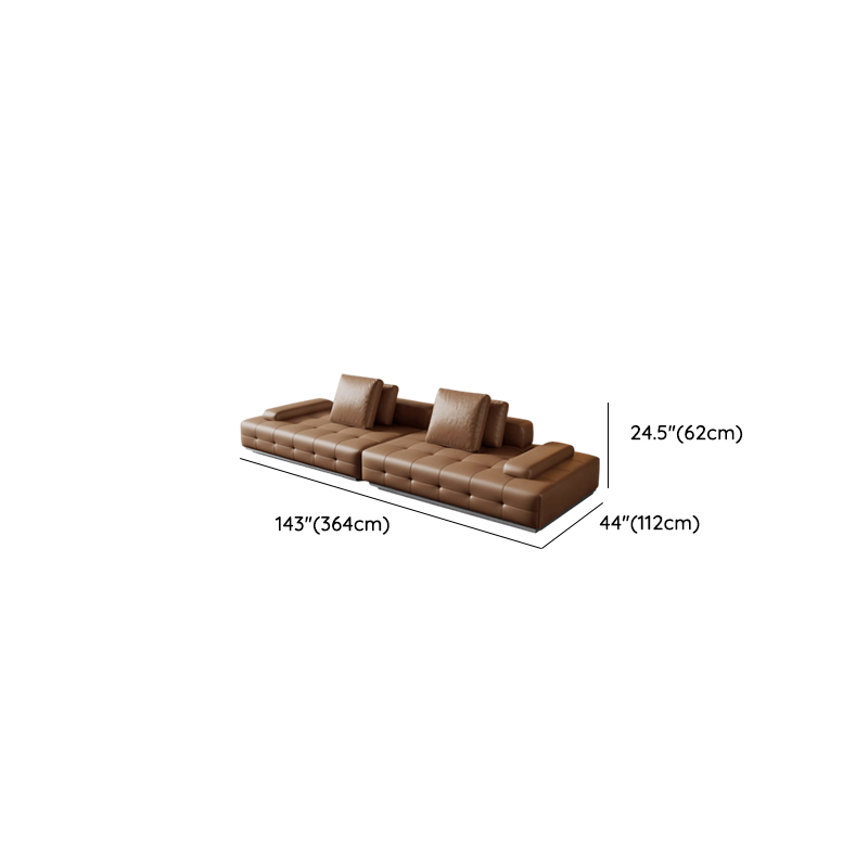 Coffee Leather Sofa | Ormau - image 15
