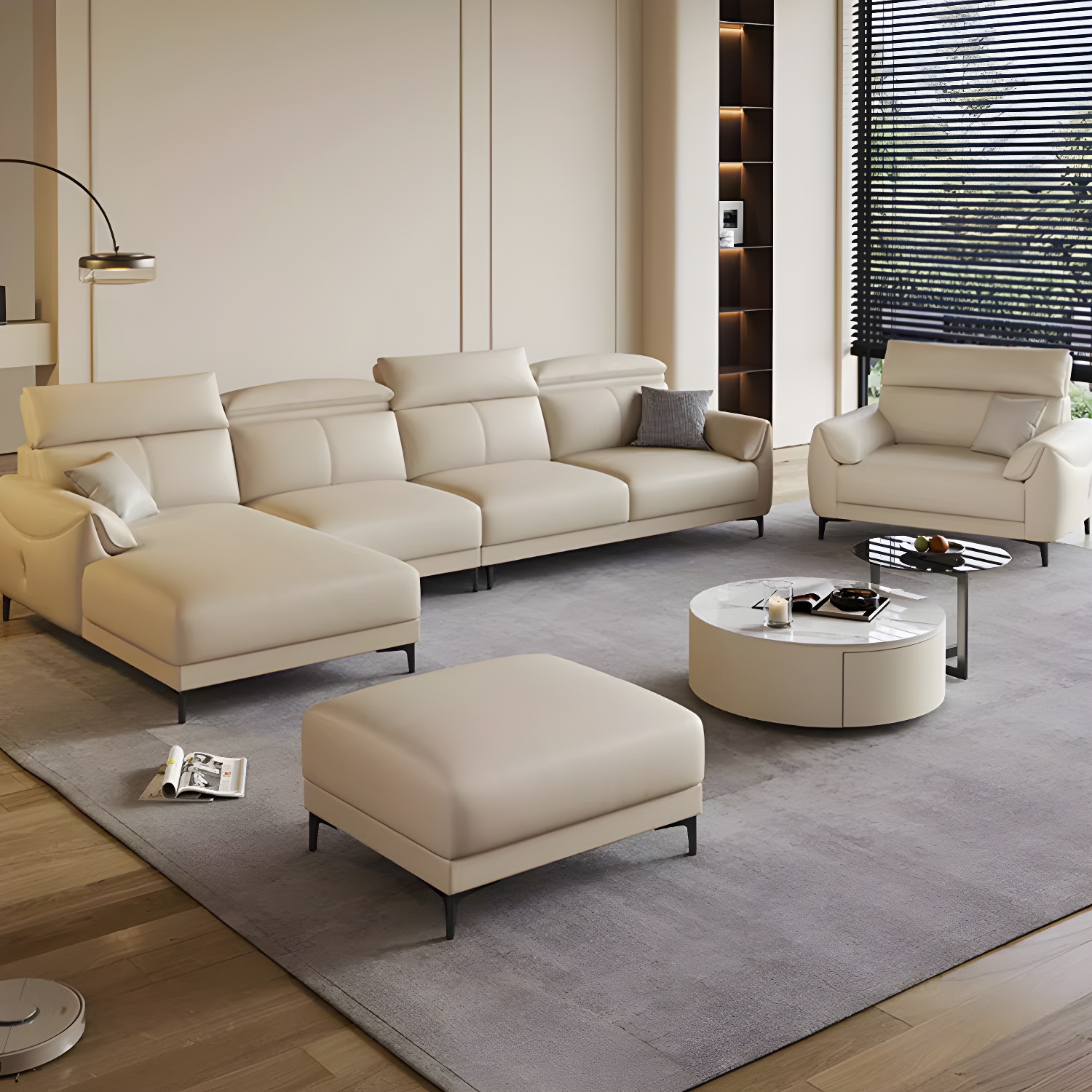 Modern Leather Sectional Sofa | Ormau - image 2