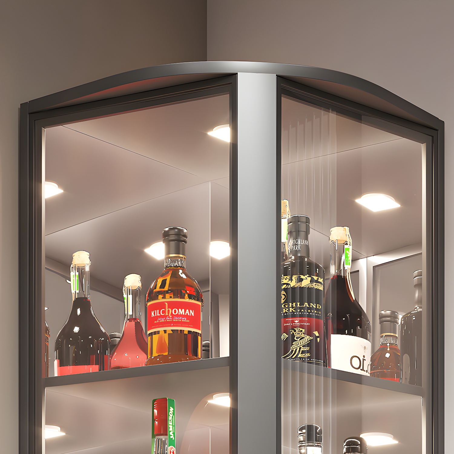 Corner Accent Cabinet with Glass Doors | Ormau - image 7