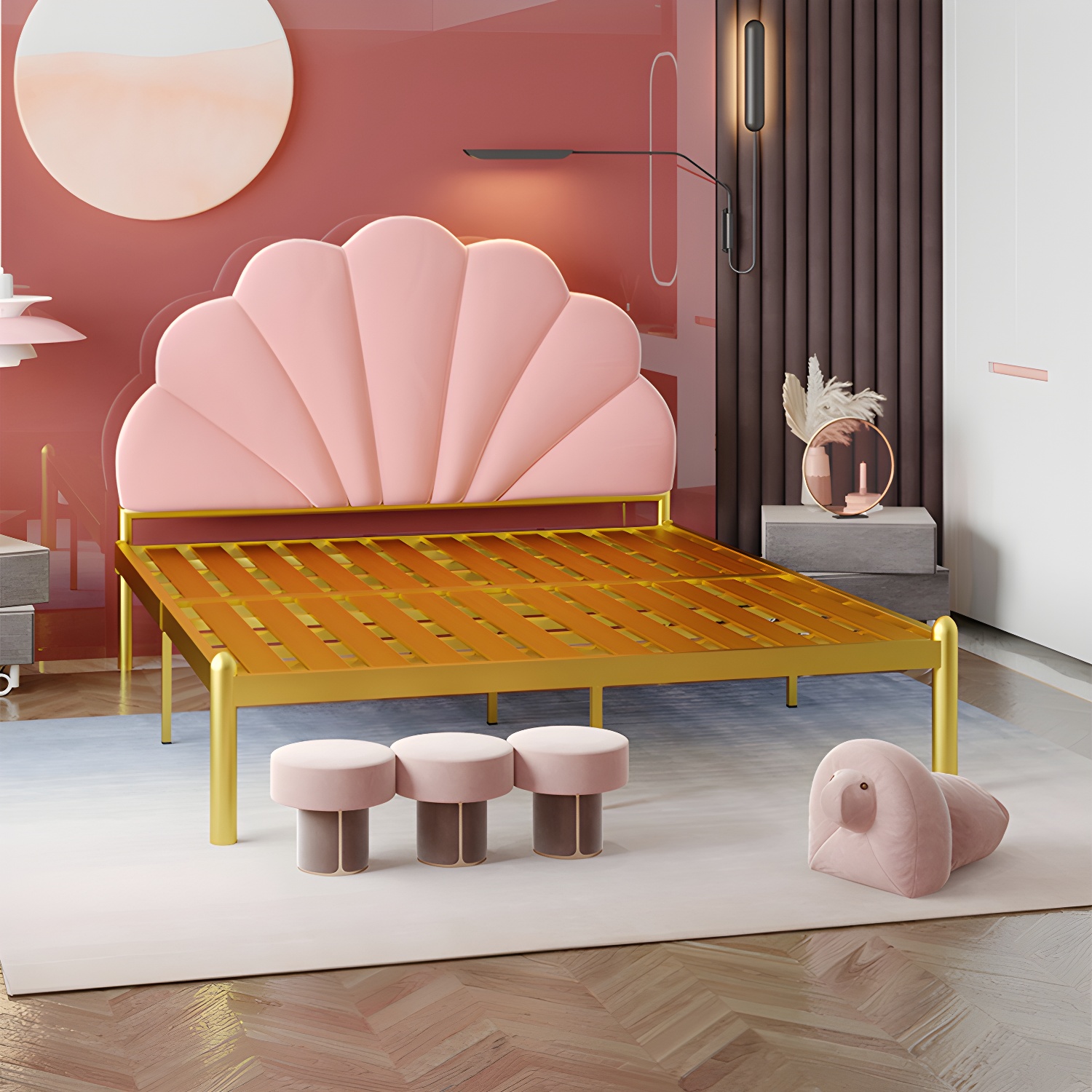 Shell Upholstered Bed | Ormau - image 6