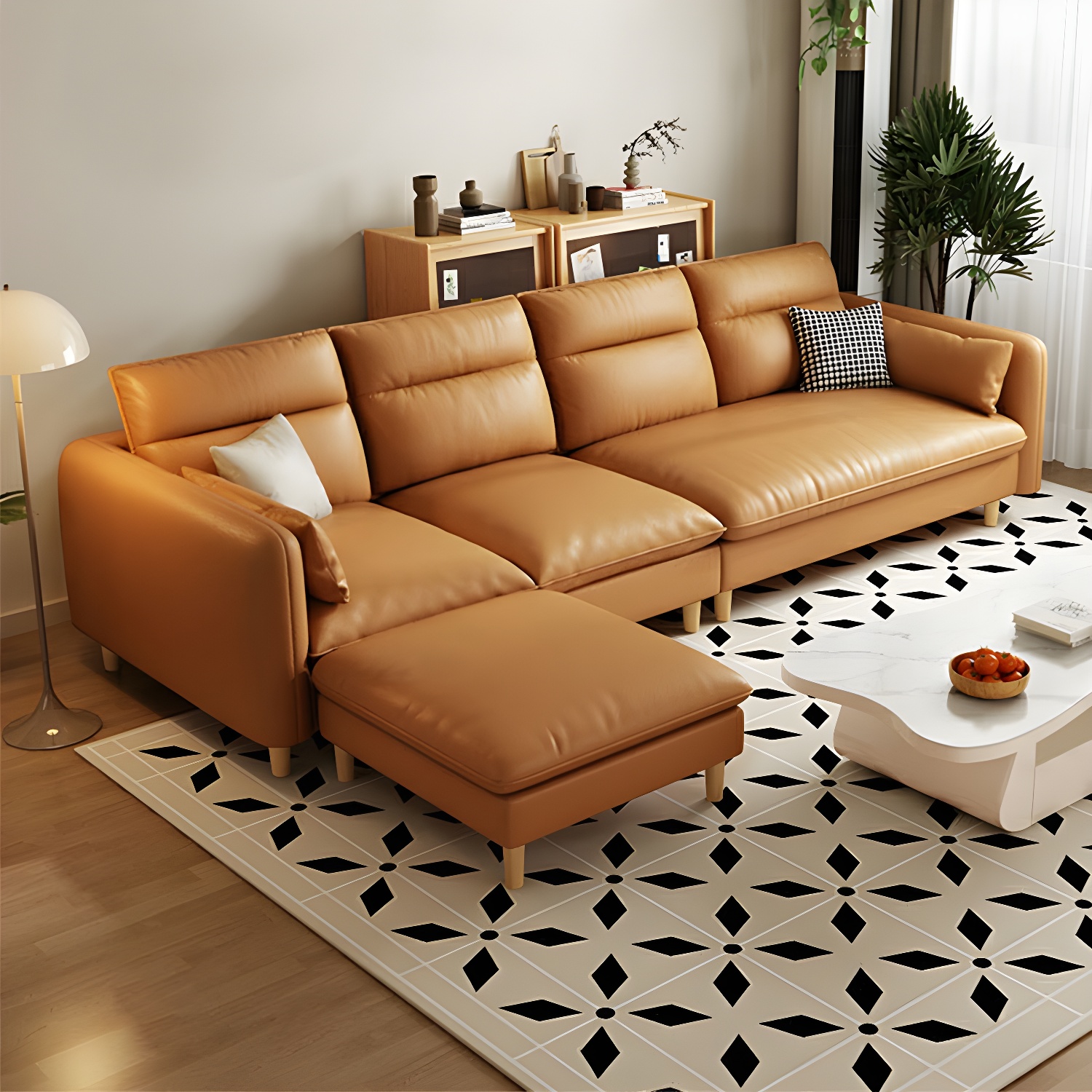 Modern Sectional Sofa Set with Ottoman | Ormau - image 14