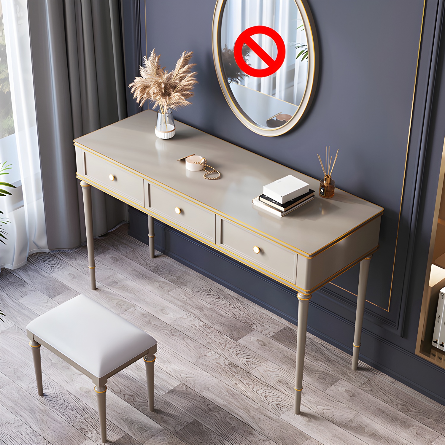 Mirror & 3-Drawer Vanity | Ormau - image 5