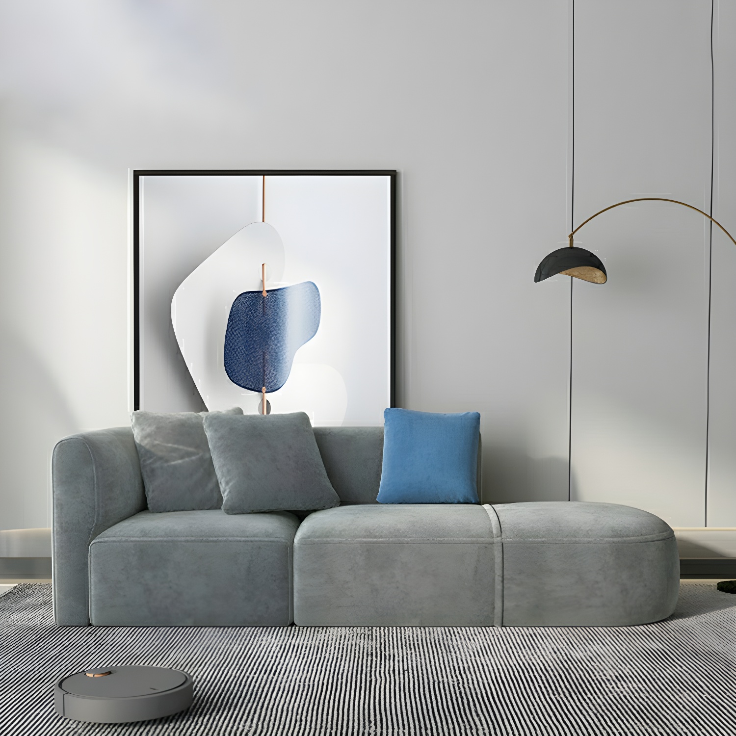 Flannel Sectional Sofa | Ormau - image 32