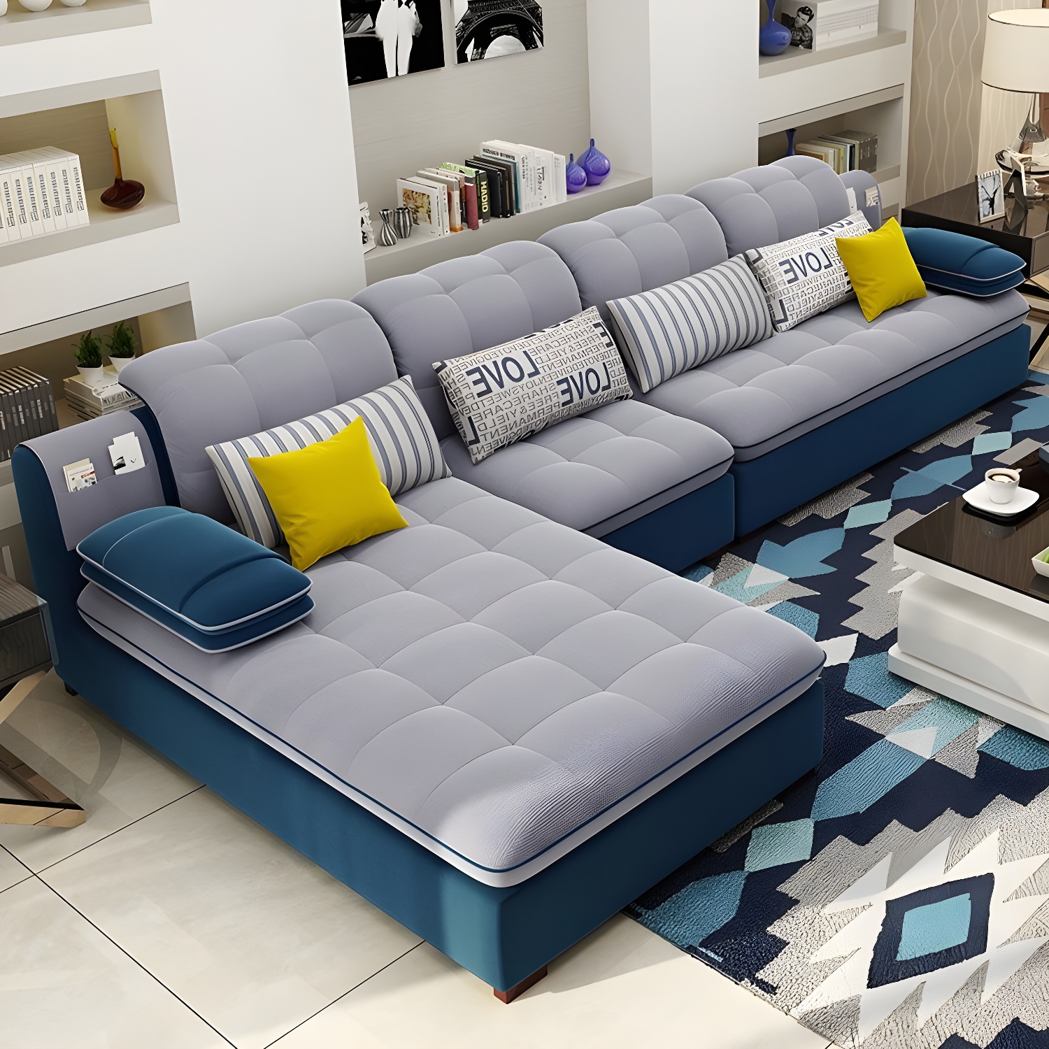 Modern L-Shape Sectional Sofa | Ormau - image 23