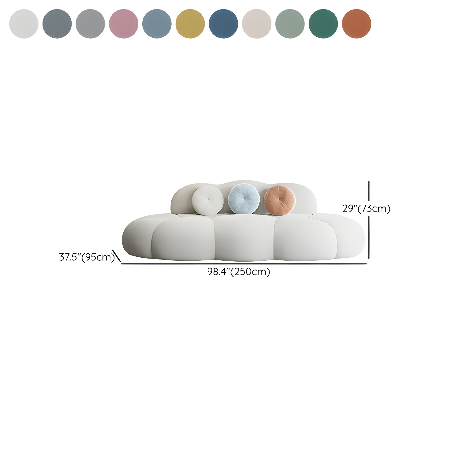 Wool Sofa with Pillows | Ormau - image 22