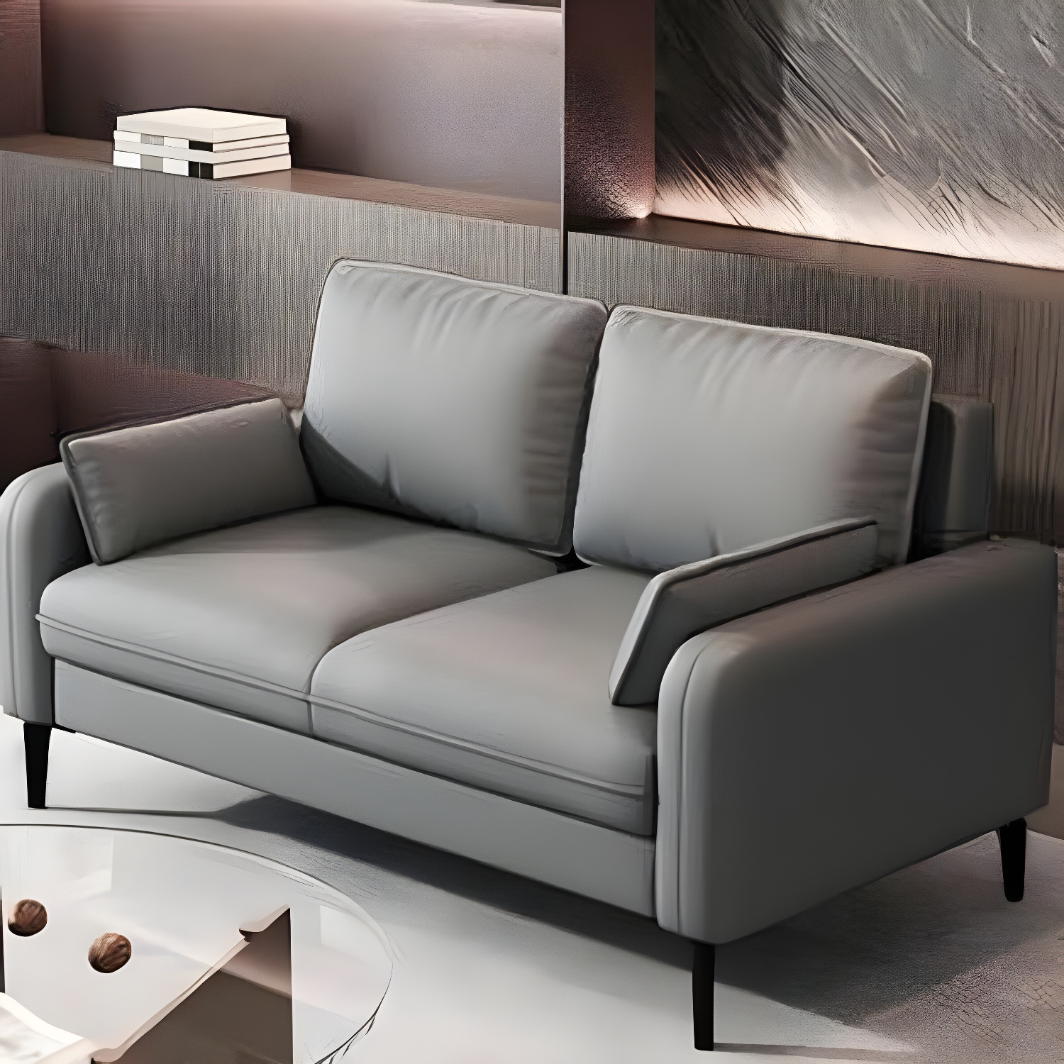 Modern Sofa with Bolster Pillows | Ormau - image 25