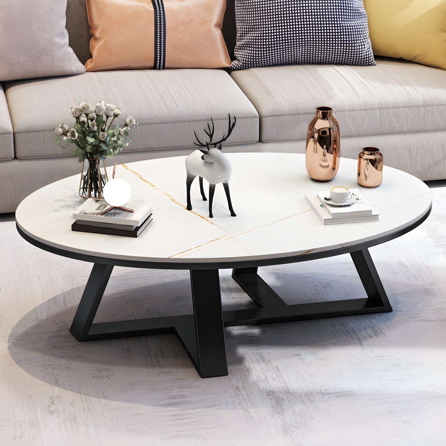 Slate Oval Coffee Table | Ormau - image 4