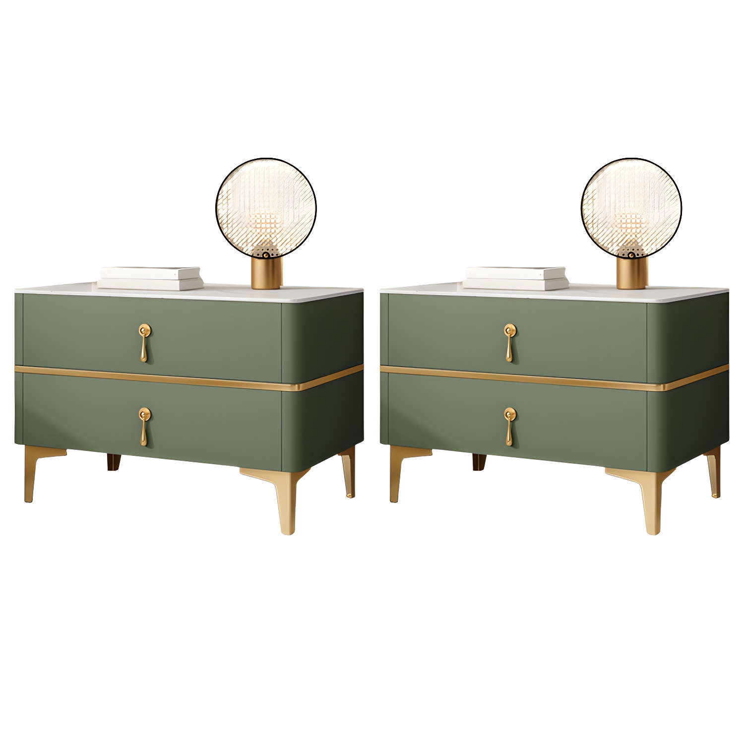 Glam Sintered Stone Nightstand | Ormau - image 28