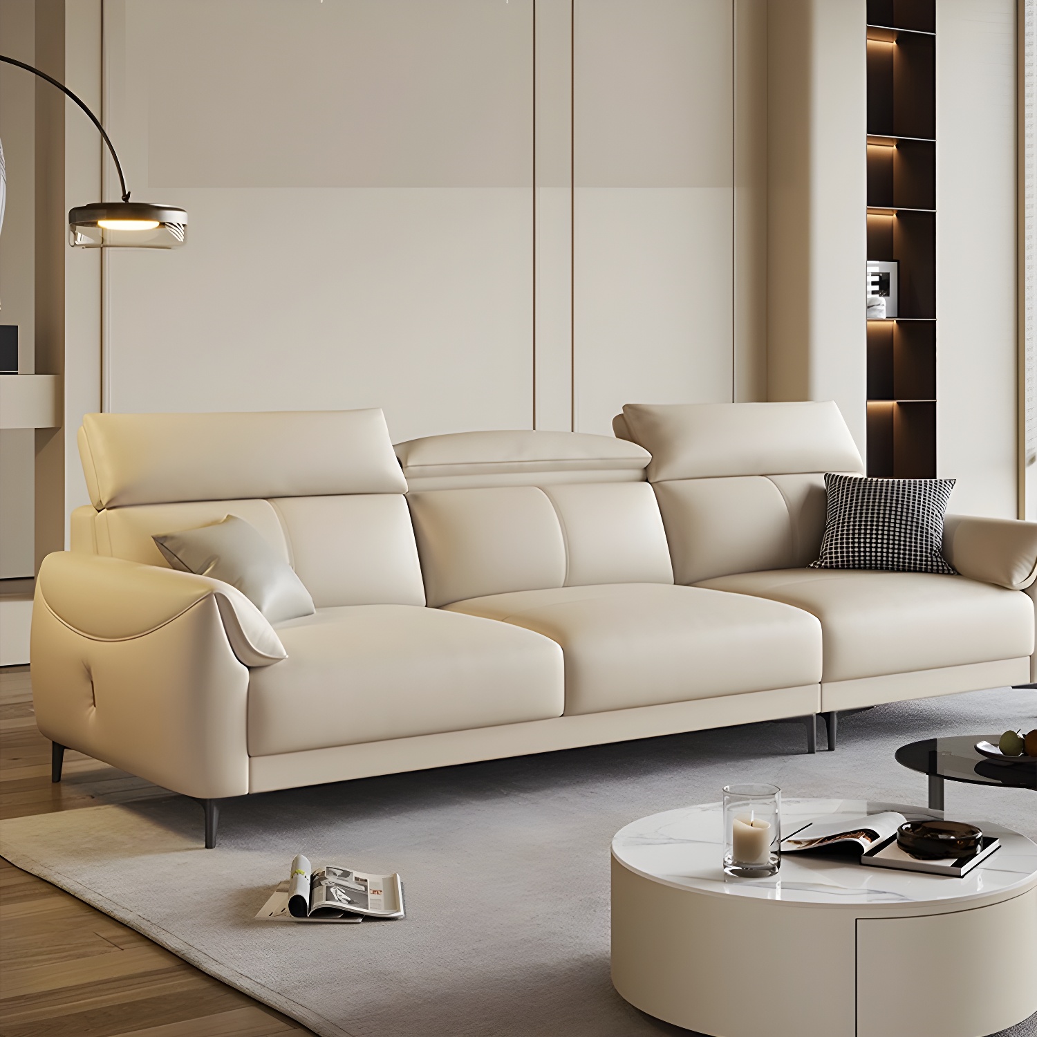 Modern Leather Sectional Sofa | Ormau - image 8