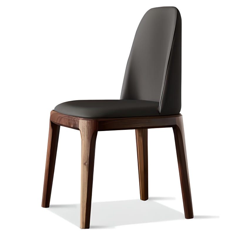 Leather & Wood Dining Chair | Ormau - image 1