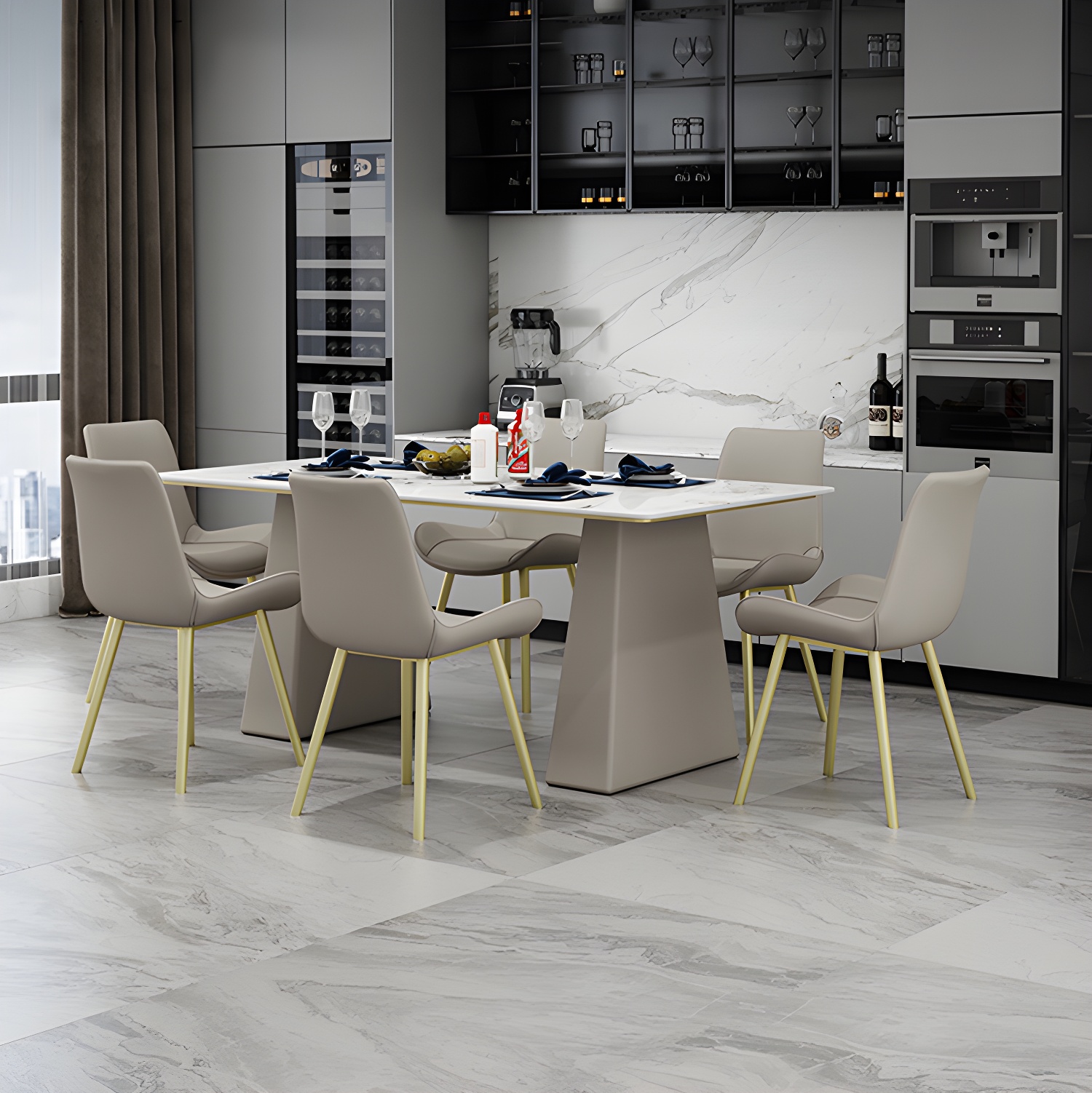 Modern Stone Dining Set | Ormau - image 10