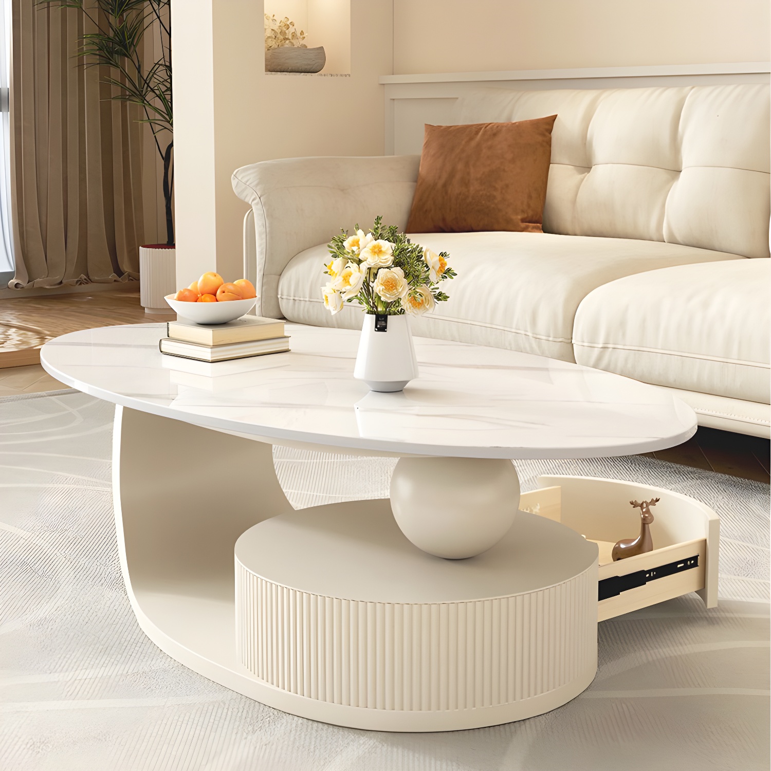 Oval Stone Coffee Table | Ormau - image 4