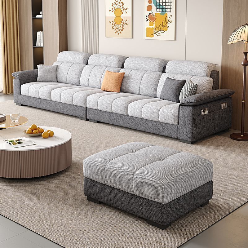 Flared Arm Sectional Sofa with Ottoman | Ormau - image 17