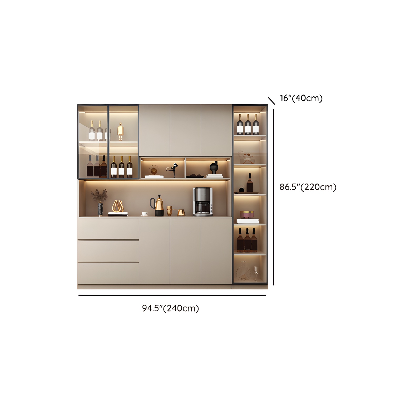 Modern Glass Door Cabinet | Ormau - image 19