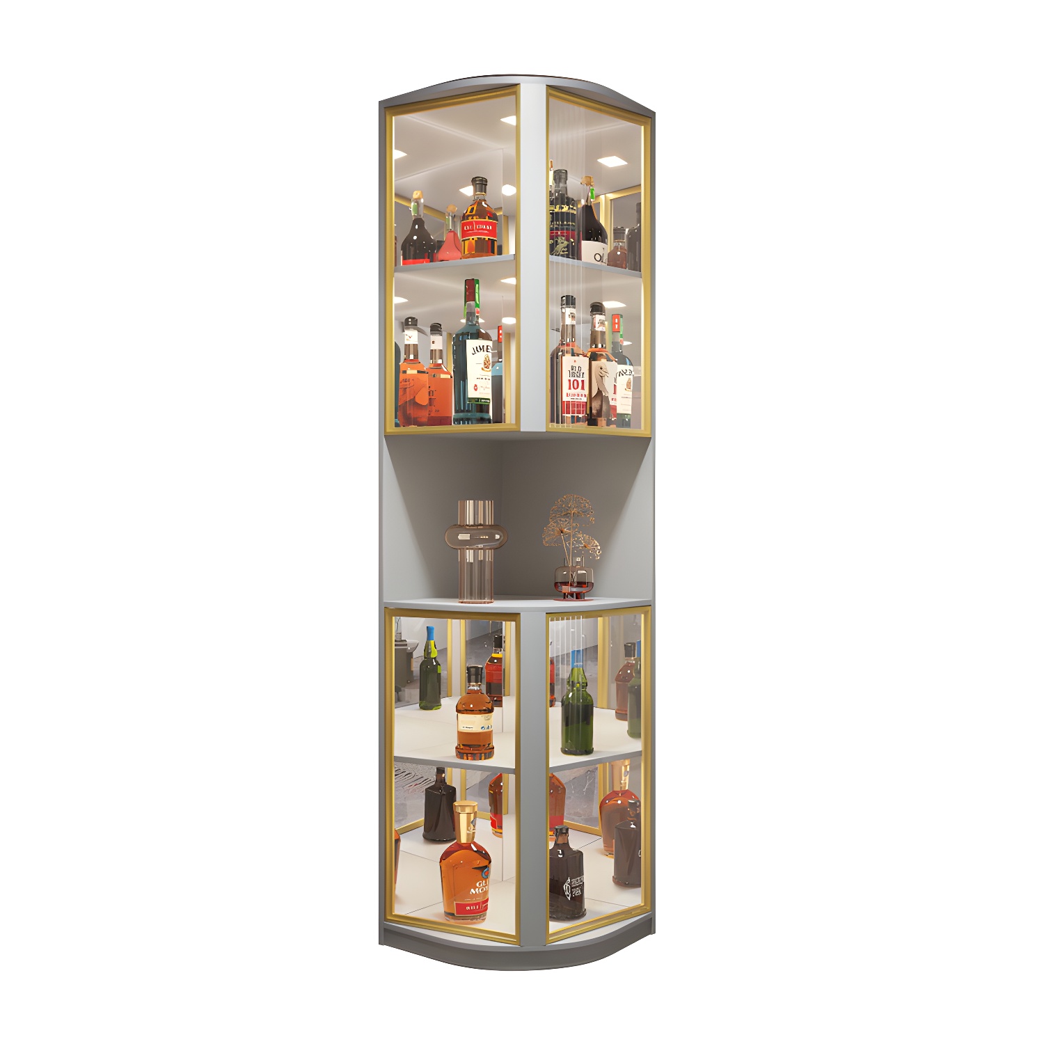 Corner Accent Cabinet with Glass Doors | Ormau - image 2