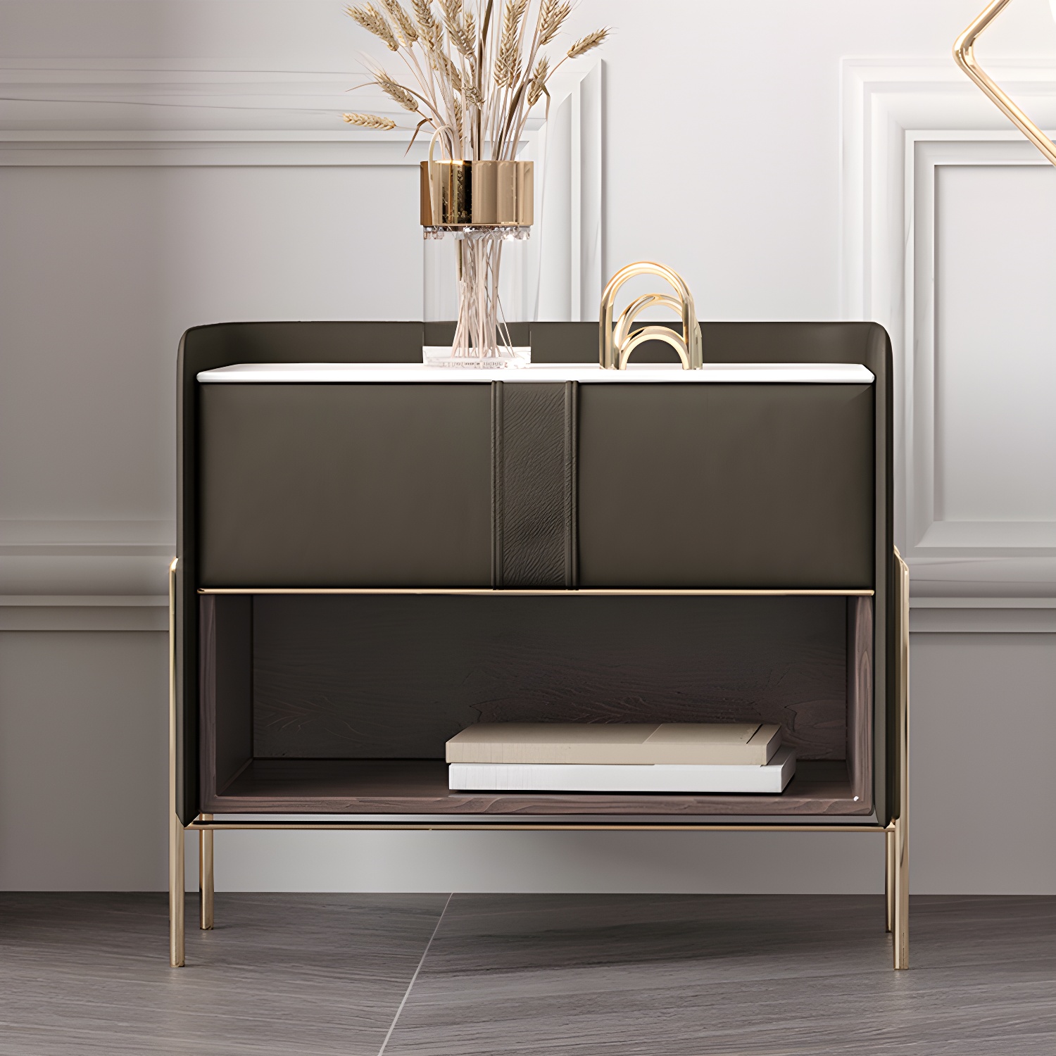 Stone Accent Table Nightstand | Ormau - image 3