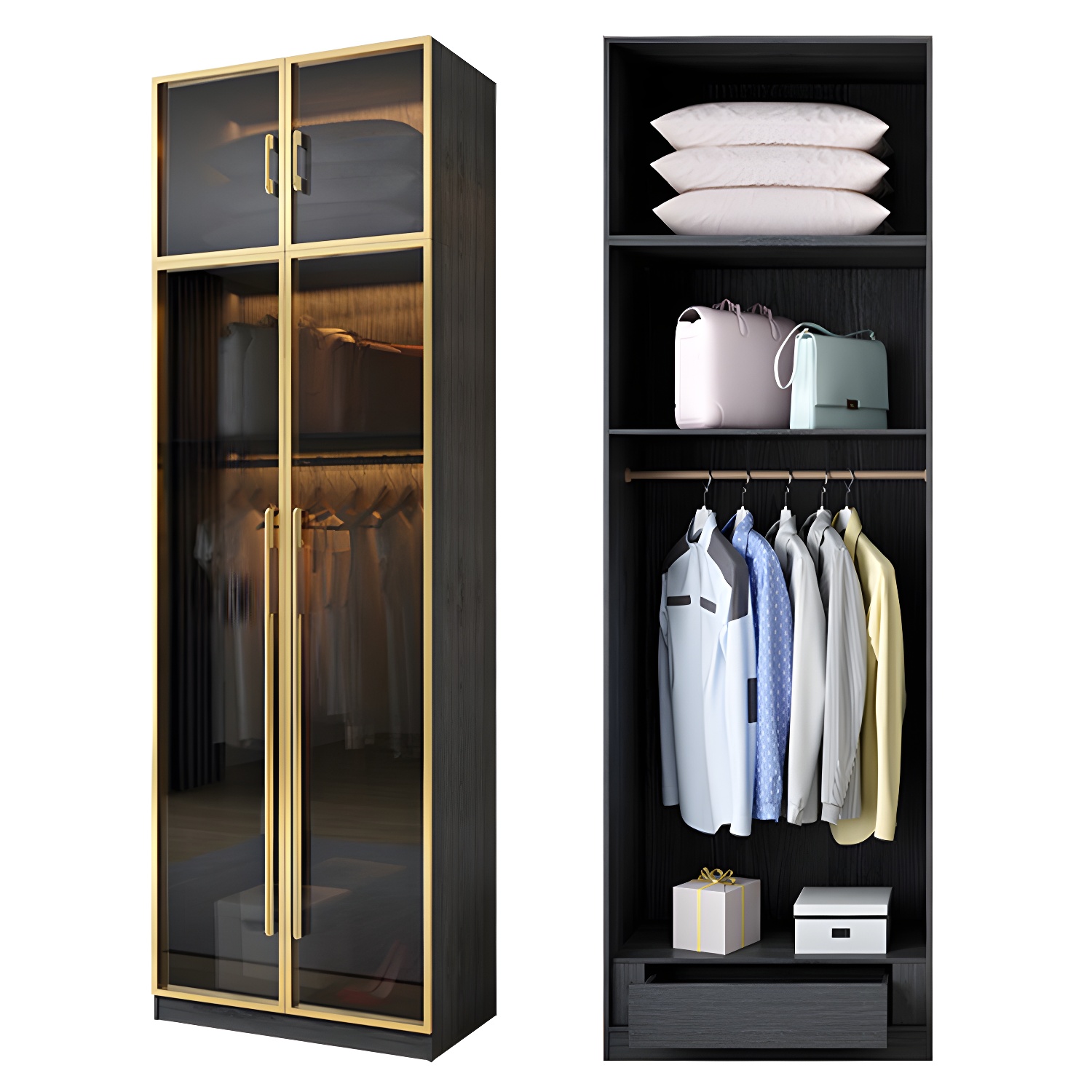 Modern Glass Door Wardrobe | Ormau - image 44