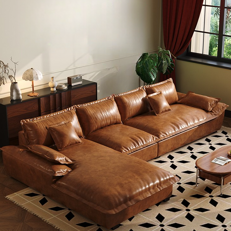 L-Shape Leather Sectional | Ormau - image 1