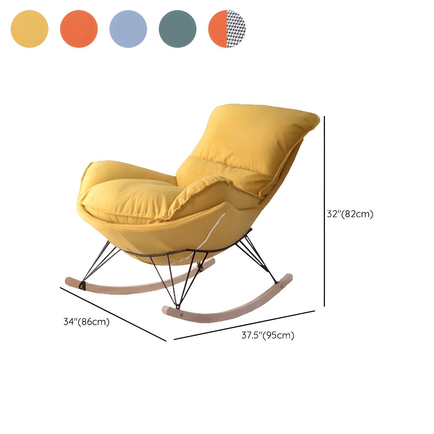 Modern Rocking Chair & Ottoman Set | Ormau - image 25