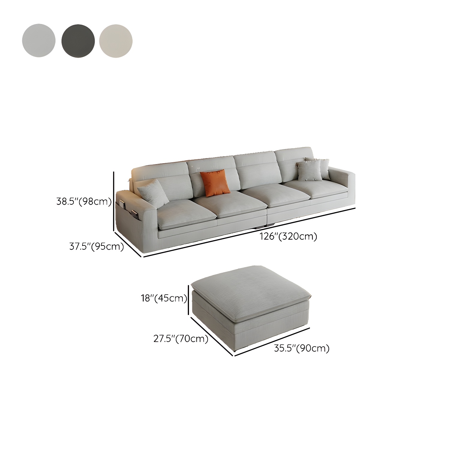 Square Arm Sectional Sofa | Ormau - image 16