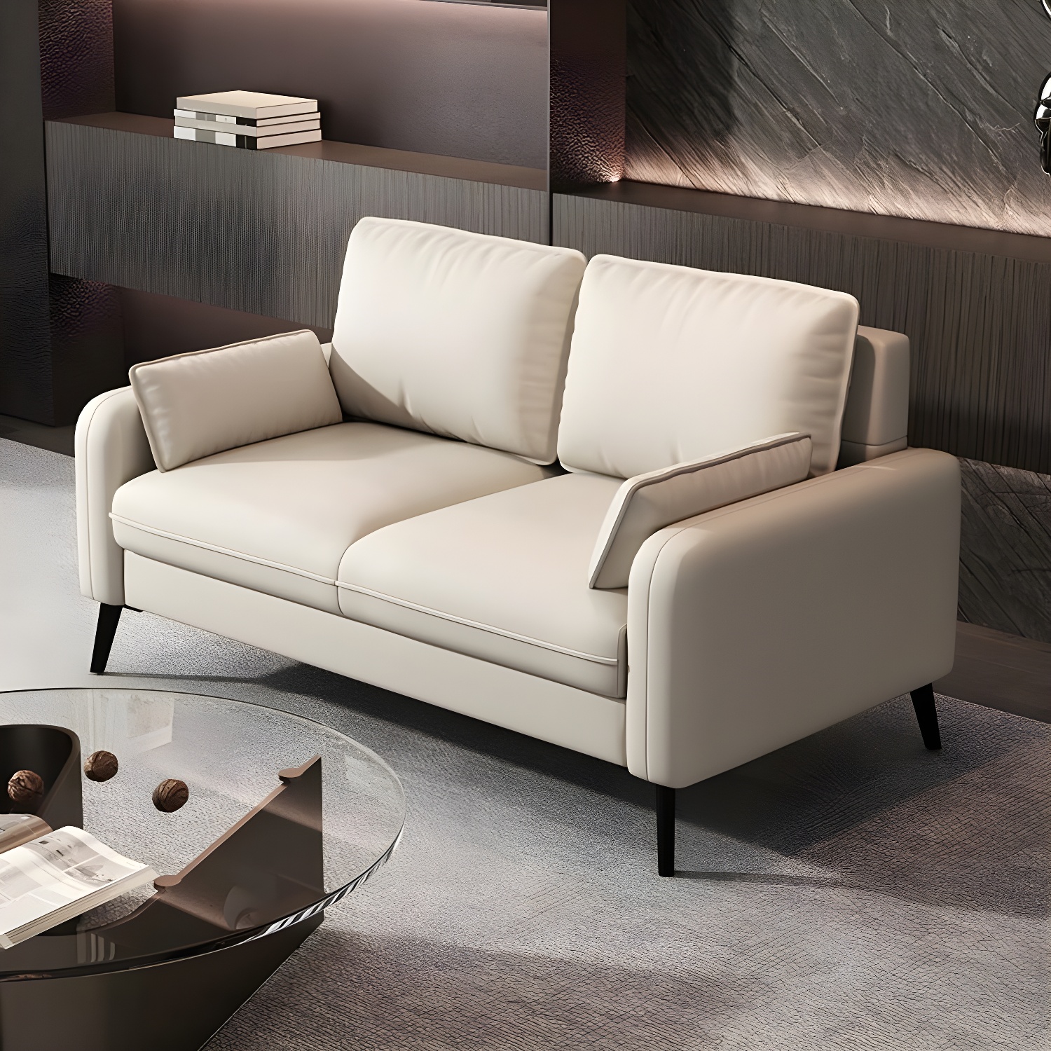 Modern Sofa with Bolster Pillows | Ormau - image 22