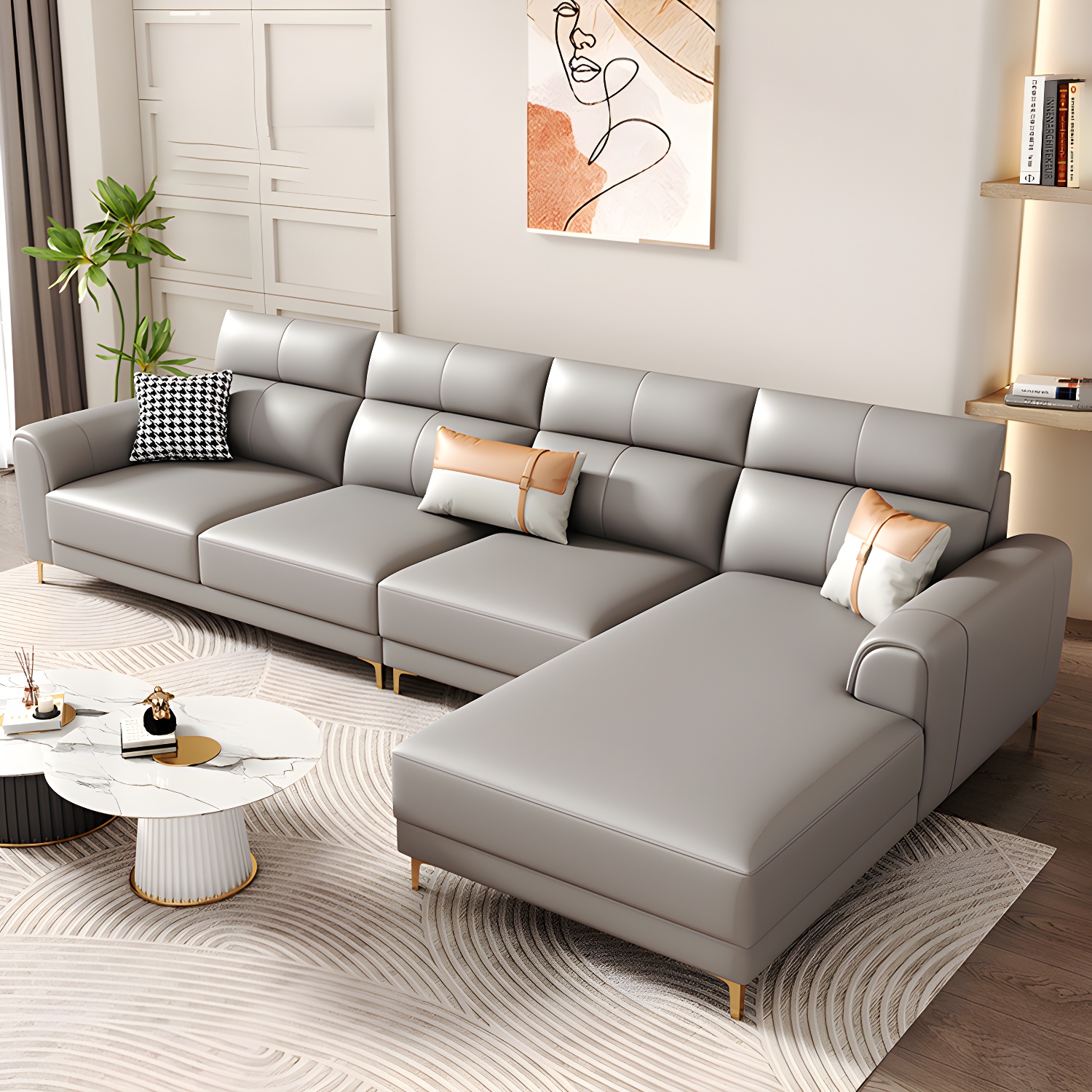 Modern Gray Sectional Sofa | Ormau - image 3