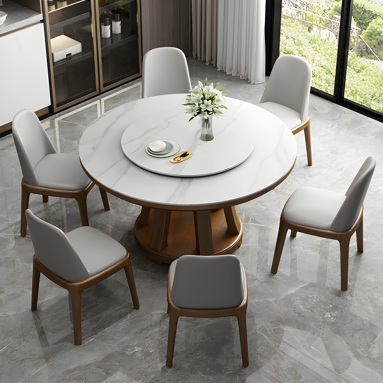 Modern Round Dining Set | Ormau - image 3